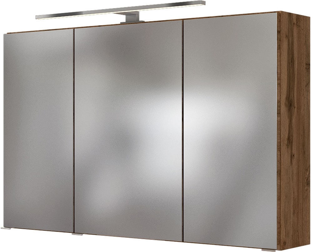 welltime Badmöbel-Set »Welltime Möbel Baabe Waschtisch-Set 3tlg. oder 5tlg.«, (5 St.), gedämpfte Scharniere und Softclose-Funktion, inklusive LED-Beleuchtung