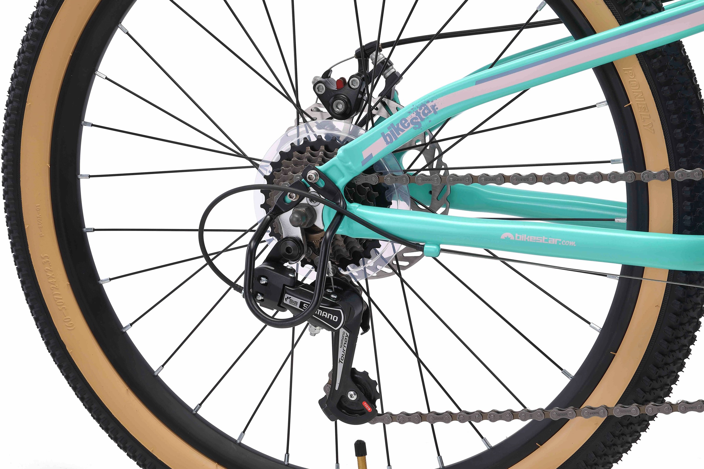 Bikestar Jugendfahrrad, 21 Gang, Shimano, RD-TY21 Schaltwerk, Kettenschaltung