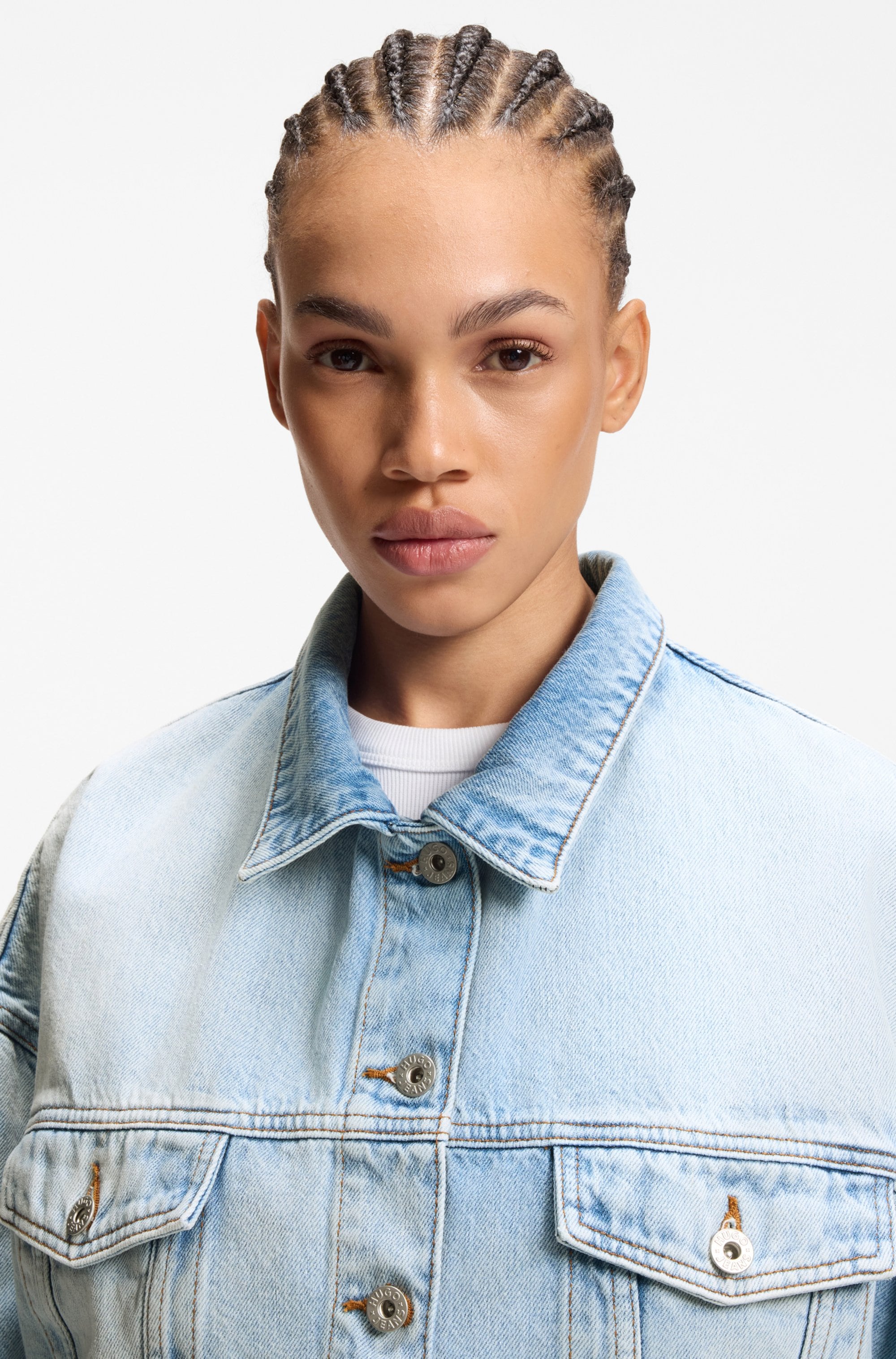 HUGO Jeansjacke »Lou« Boxy, leicht oversized