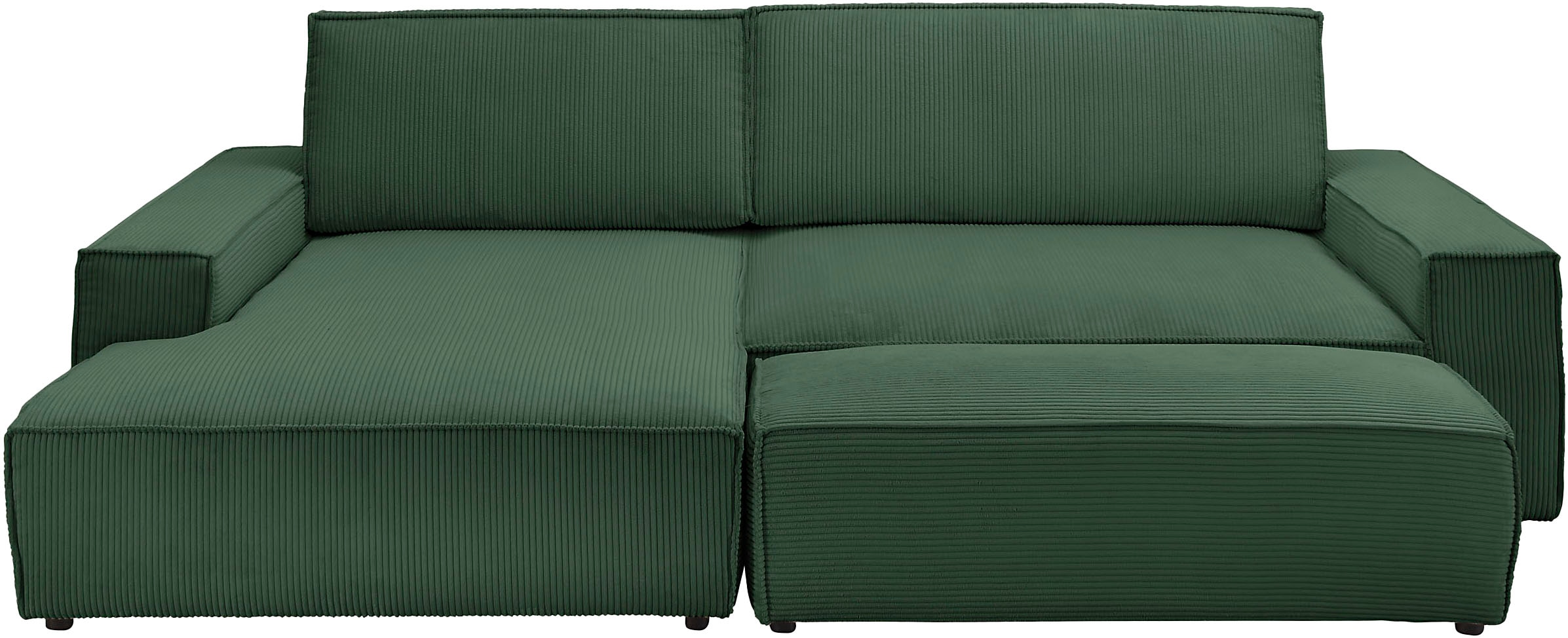 Home affaire Polsterecke »NEU: SHERWOOD XXL tief, L-Form mit Schlaffunktion, Big-Sofa mit Hocker«, (Set, 2 St.), stellbar zum Schlafsofa (Krokodilverbinder), Cord, Leinenoptik