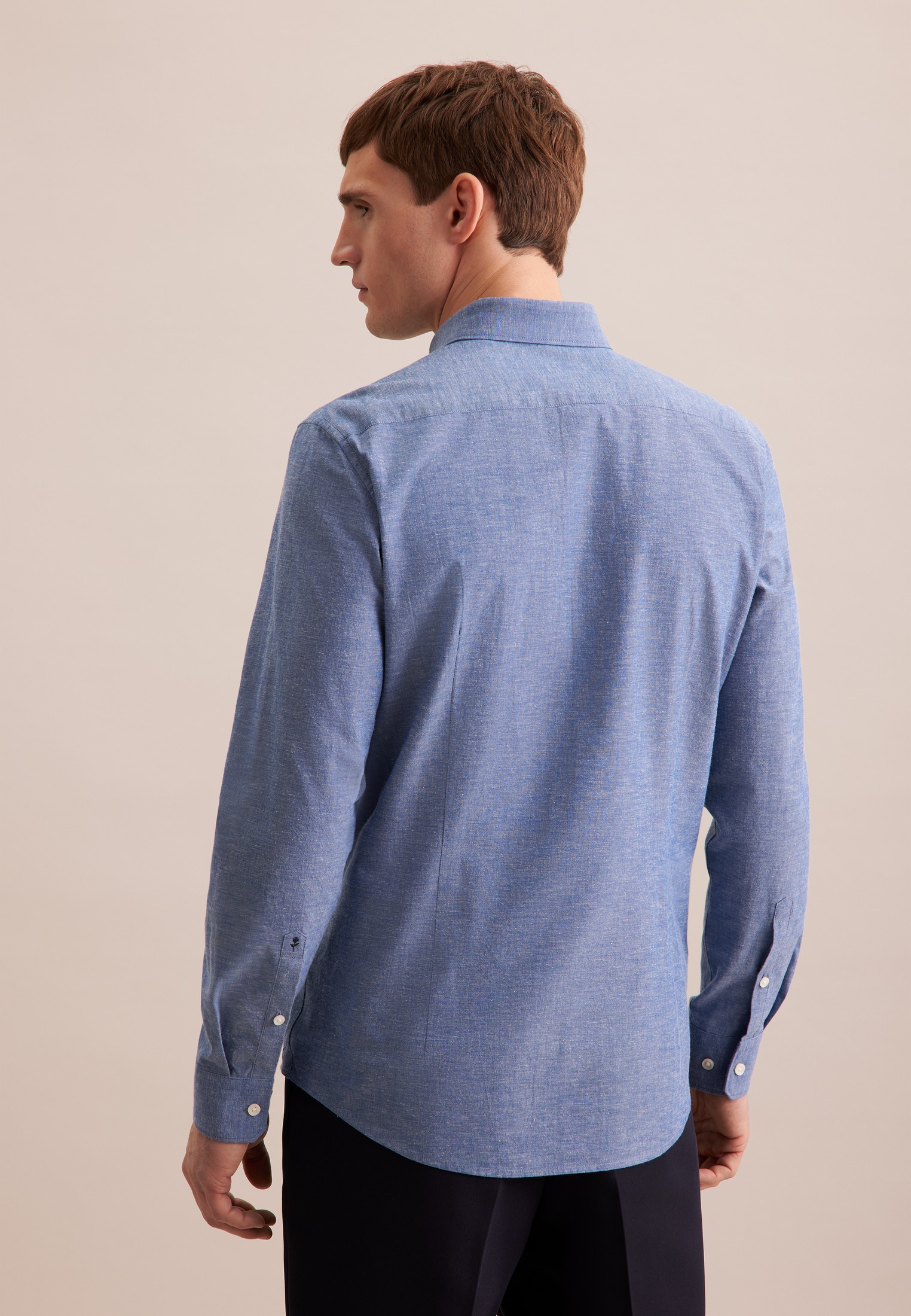 seidensticker Businesshemd »Schwarze Rose«, Slim Langarm Button-Down-Kragen Uni