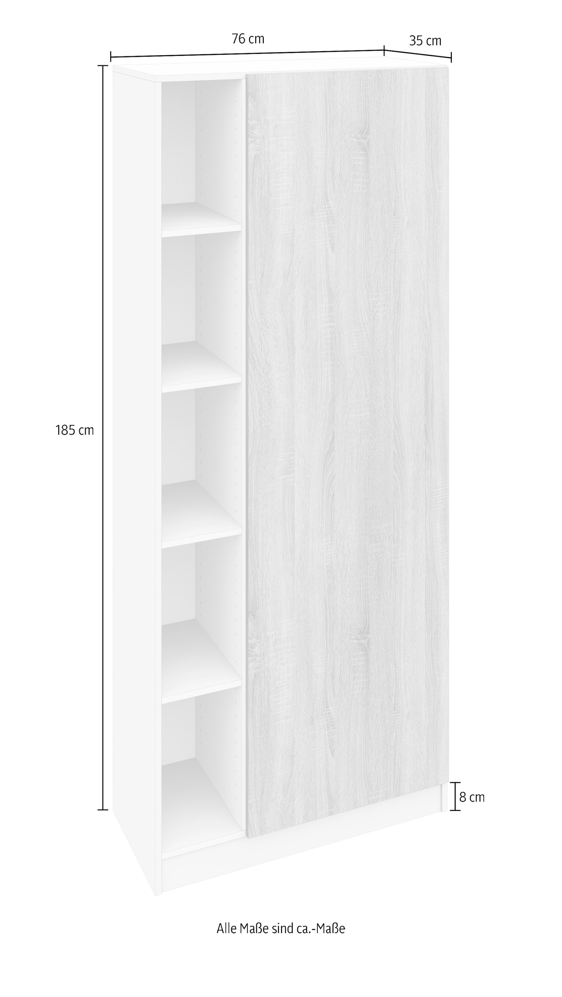 borchardt Möbel Aktenschrank »Vaasa«, moderner Mehrzweckschrank mit Push-to-Open-Funktion