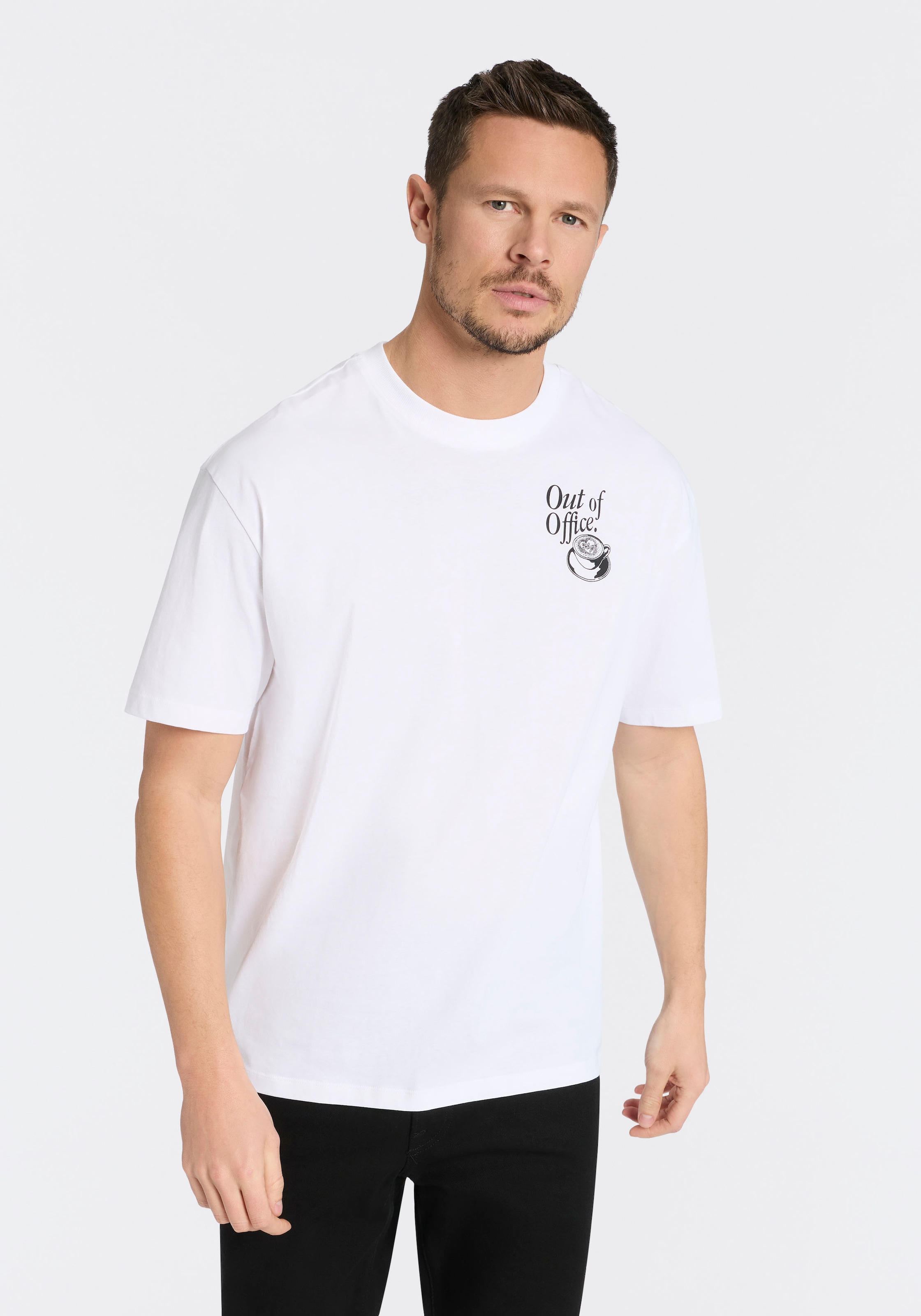 HUGO T-Shirt »Oversized Tee« mit Print, Rundhals