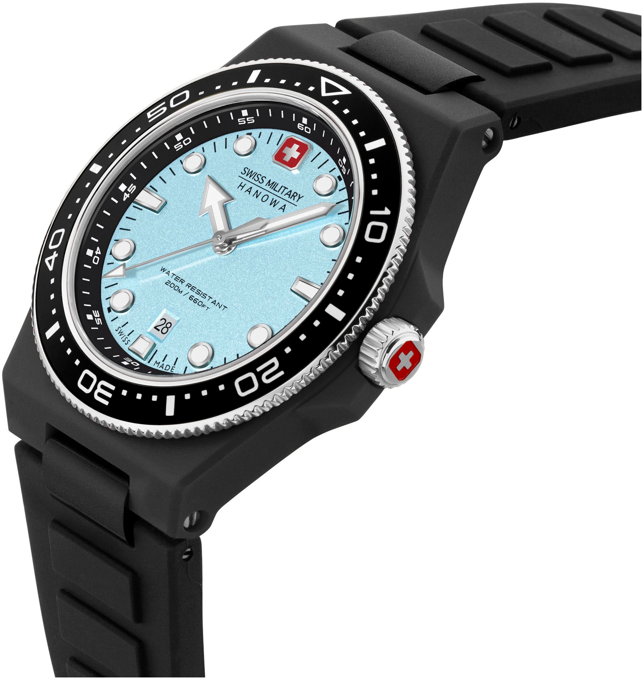 Swiss Military Hanowa Quarzuhr »OCEAN PIONEER«, Armbanduhr, Herrenuhr, Swiss Made, Datum, Saphirglas