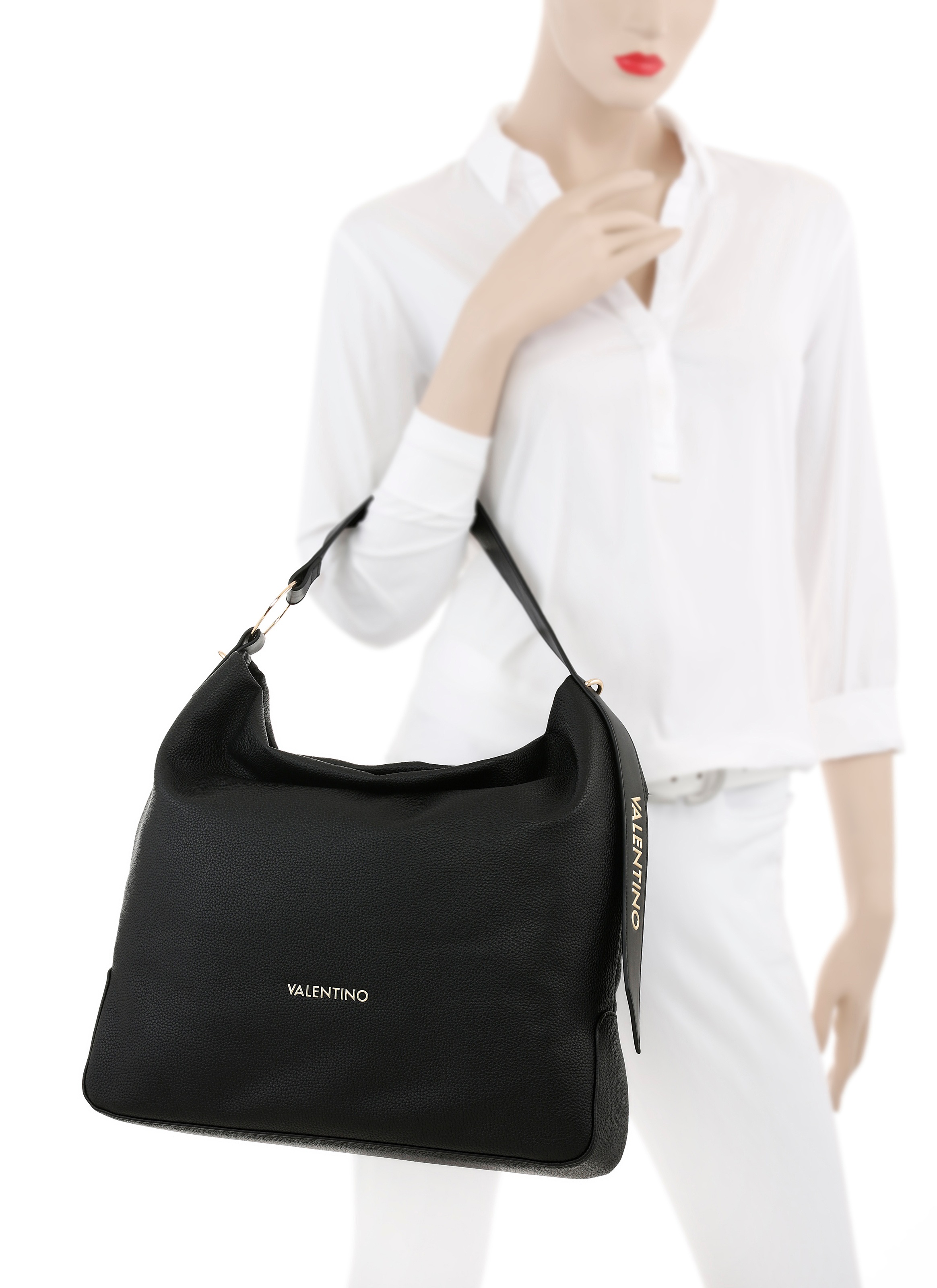 VALENTINO BAGS Hobo »HOBO BAG PEONIES RE«, Henkeltasche, Schultertasche, Umhängetasche, Handtasche Damen