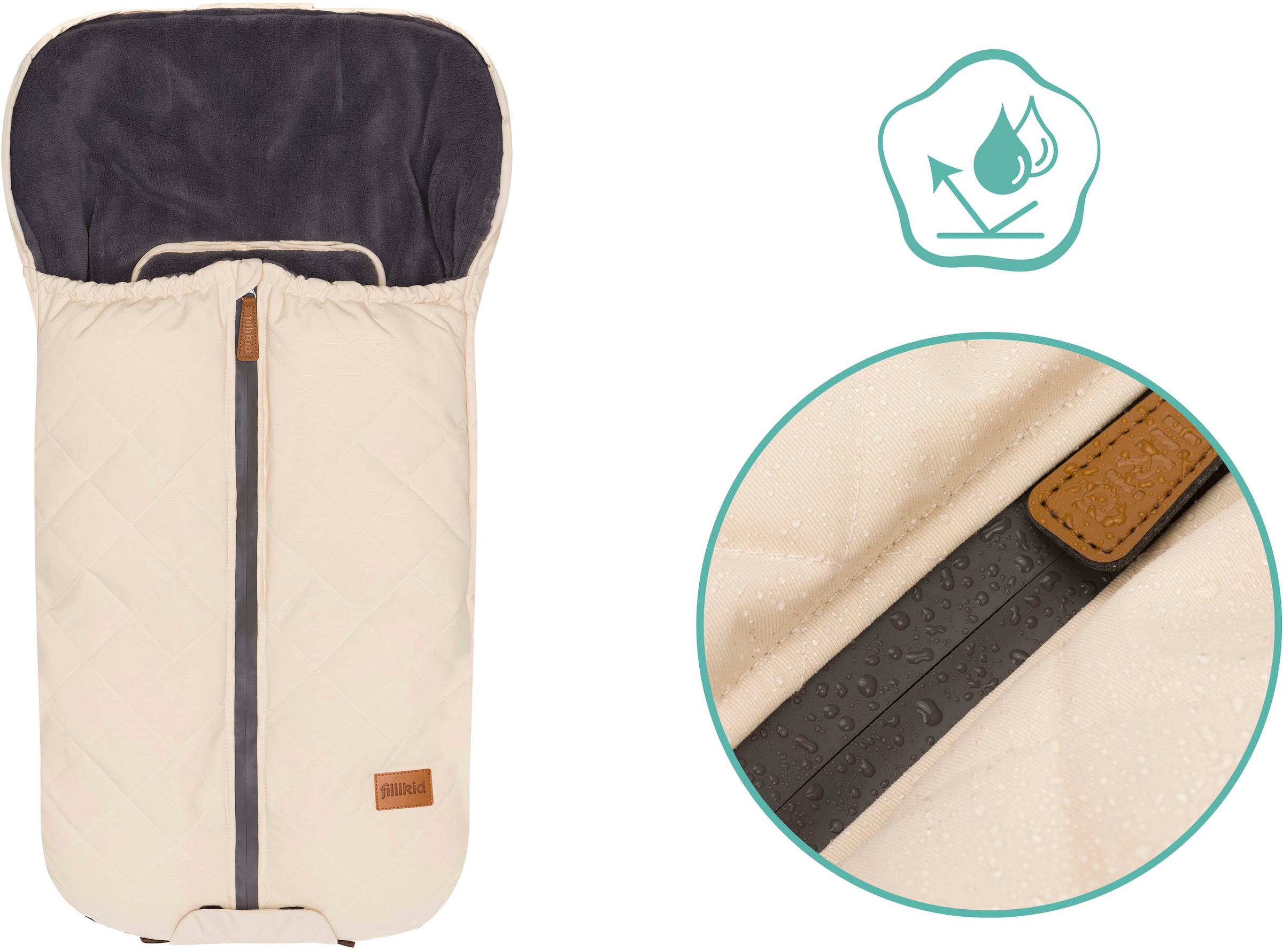 Fillikid Fußsack »Nevado, Winterfußsack, ivory«