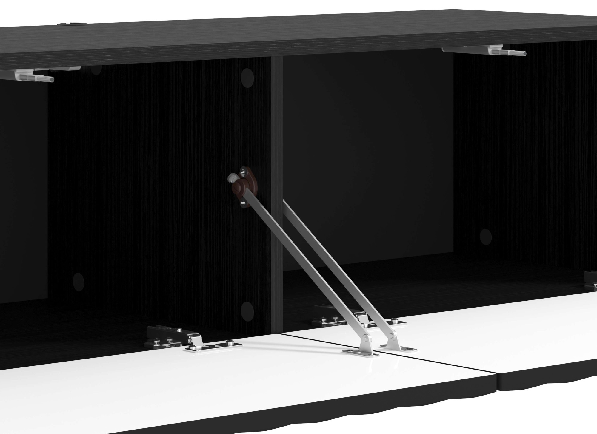 INOSIGN Lowboard »Antibes TV-Lowboard, Breite 192/154/128 cm, TV-Schrank«, TV-Kommode, Front in 3D-Optik, Push-To-Open-Funktion