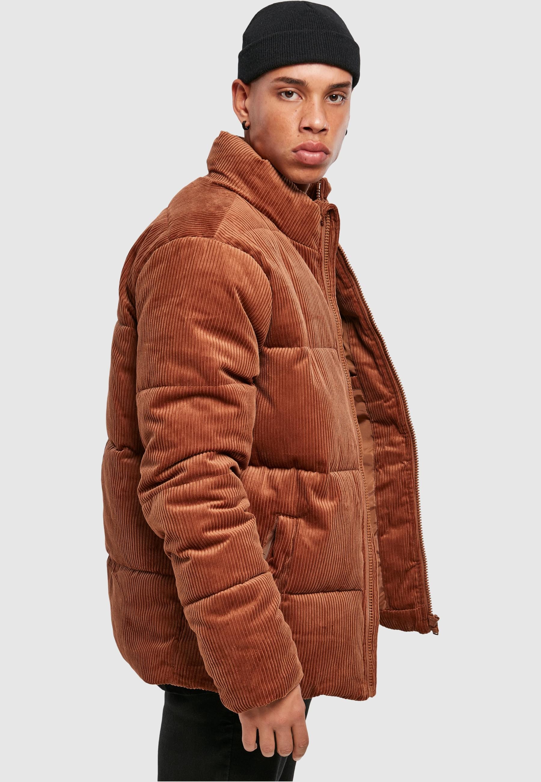 URBAN CLASSICS Winterjacke »Urban Classics Herren Boxy Corduroy Puffer Jacket« 1 Stk. tlg. ohne Kapuze