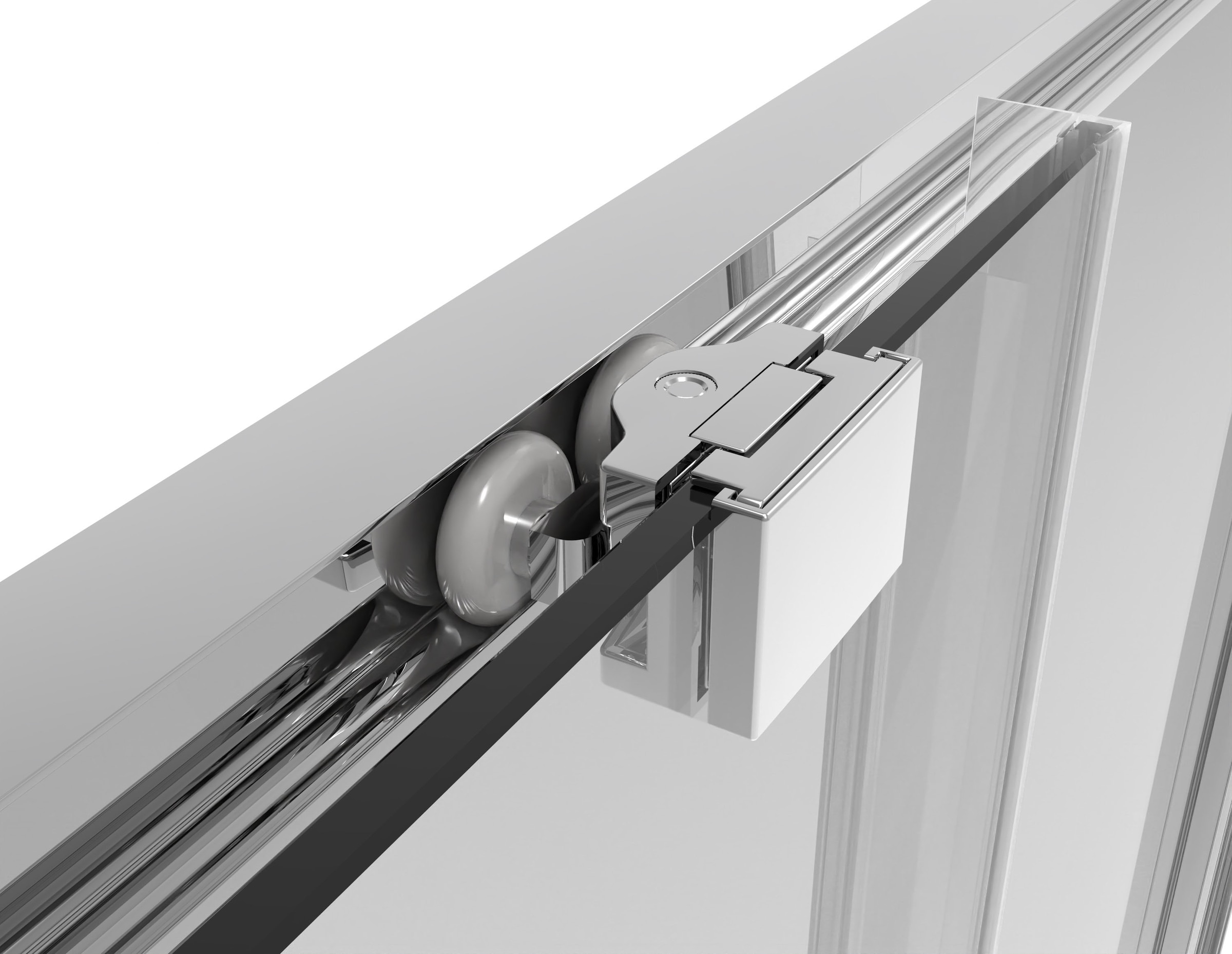 Sanotechnik Dusch-Schiebetür »Sanotechnik SlimLine Schiebetür chrom« Easy Clean Beschichtung