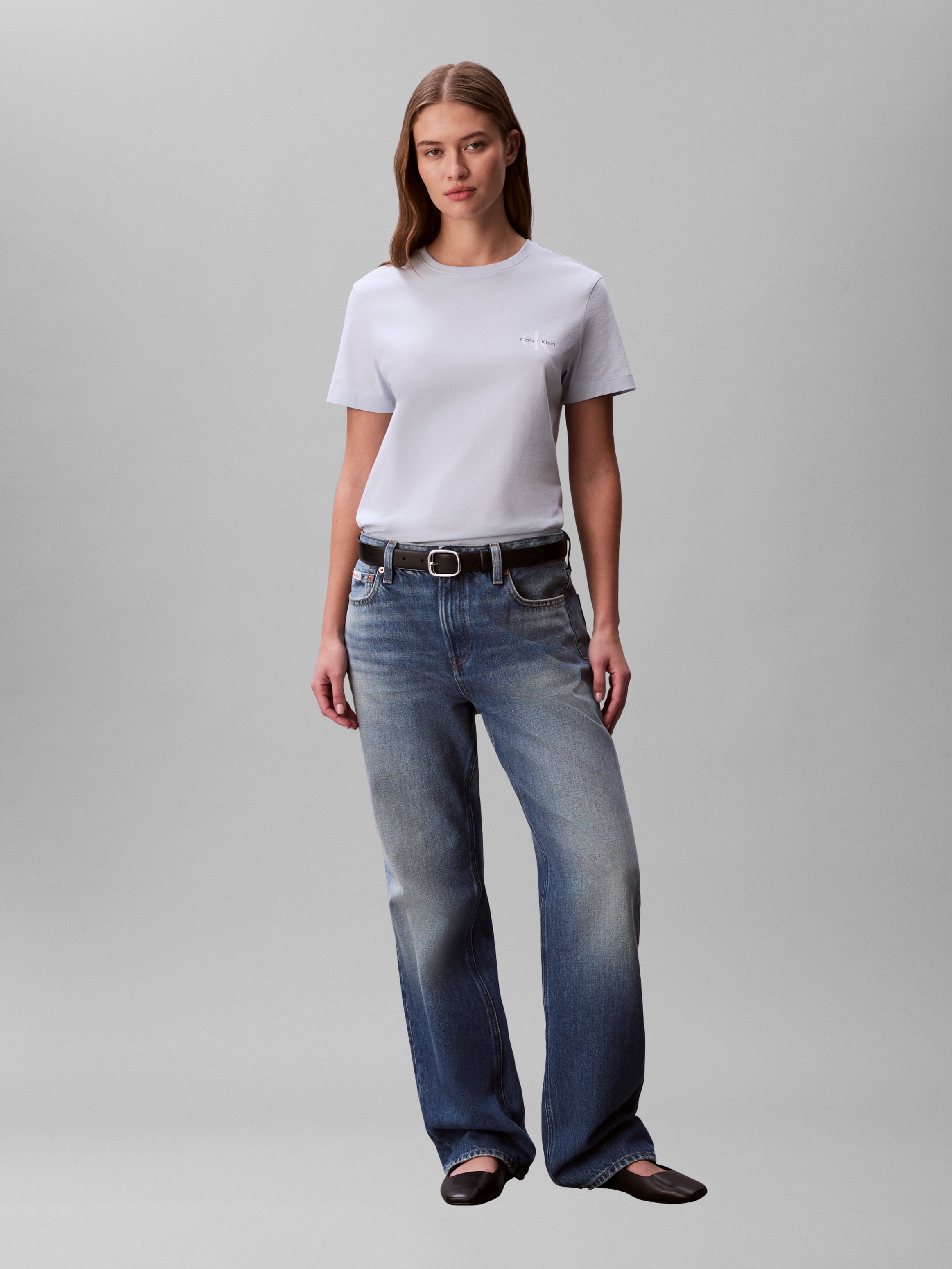 Calvin Klein Jeans T-Shirt »MONOLOGO CN 2 PACK TEE« Packung, 2er-Pack, 2 tlg. , Logoschriftzug