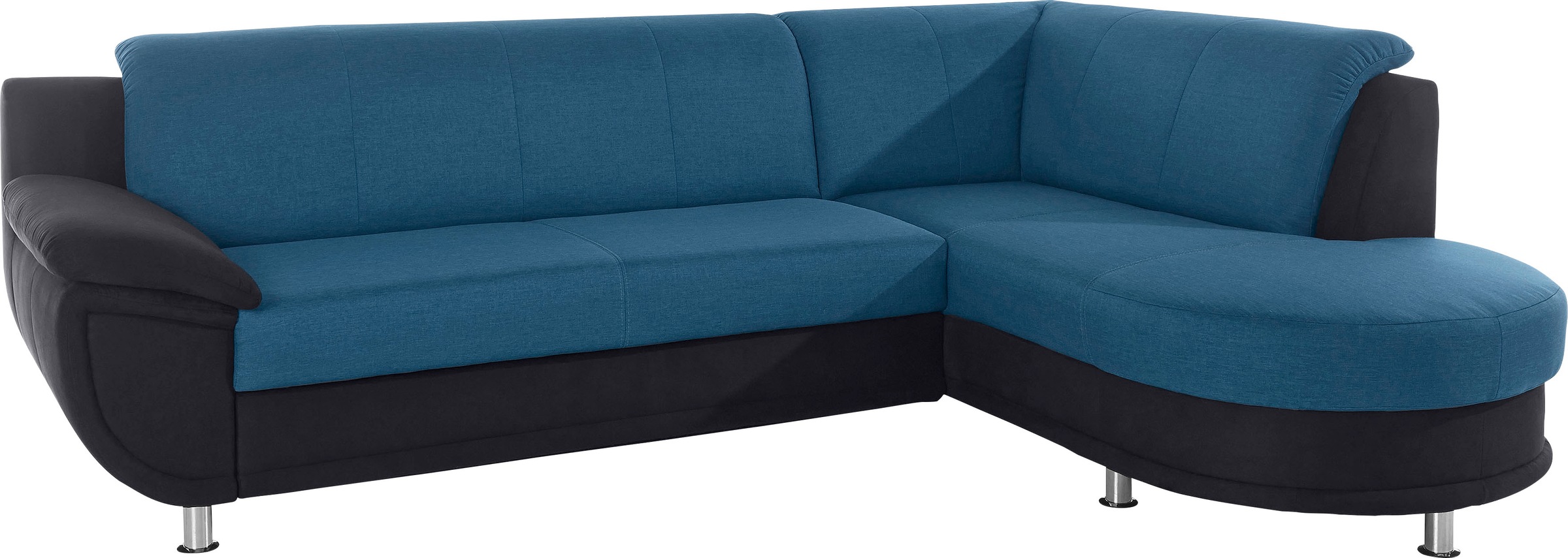 TRENDMANUFAKTUR Ecksofa "Rondo 3, zeitlos und bequem, Materialmix, breite A günstig online kaufen