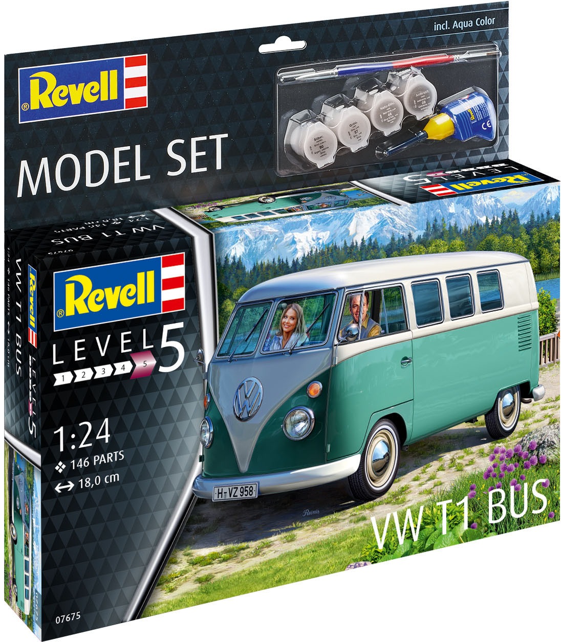 Revell® Modellbausatz »VW T1 Bus« 1:24 Made in Europe