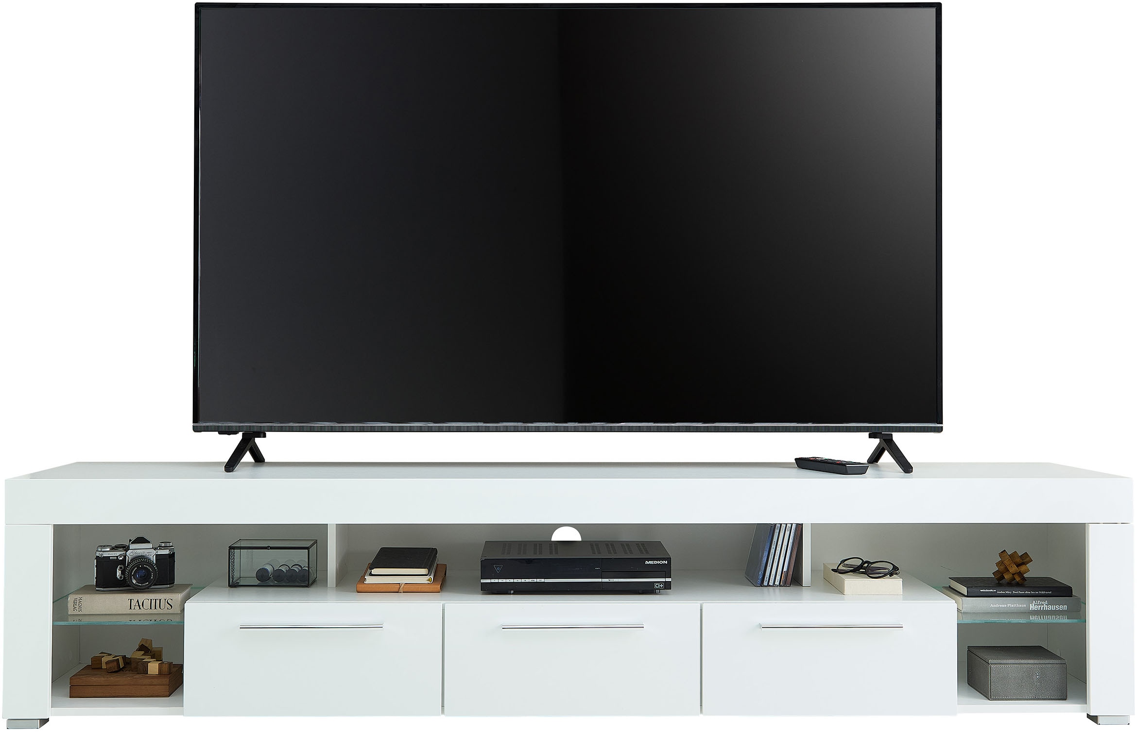 Stolkom TV-Schrank »Goal« 3 Schubkästen, 5 offenen Fächern, Stellmaß 200/44/44 cm