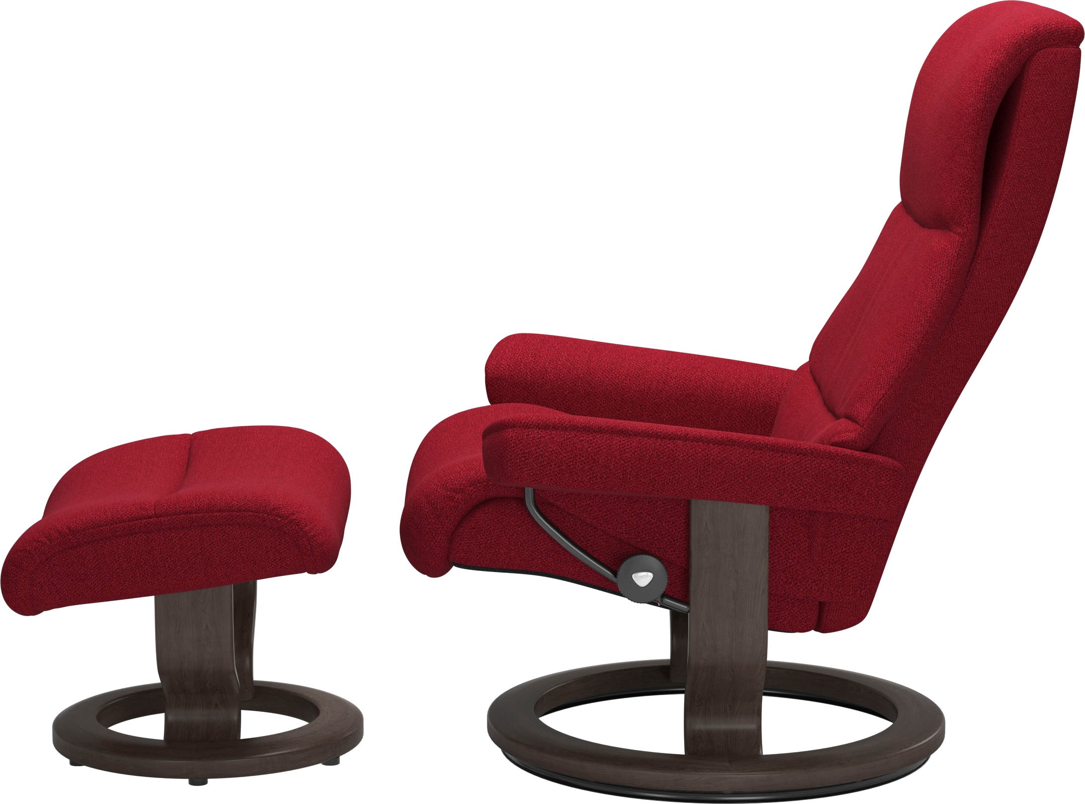 Stressless® Relaxsessel »View«, (Set, Relaxsessel mit Hocker), mit Classic Base, Größe M,Gestell Wenge