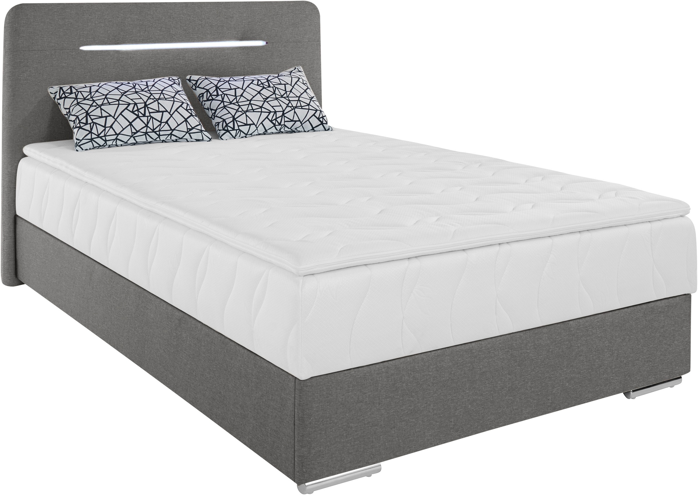 COTTA Boxbett »Lighstar«, inklusive LED-Beleuchtung, Topper, Bettkasten und Zierkissen