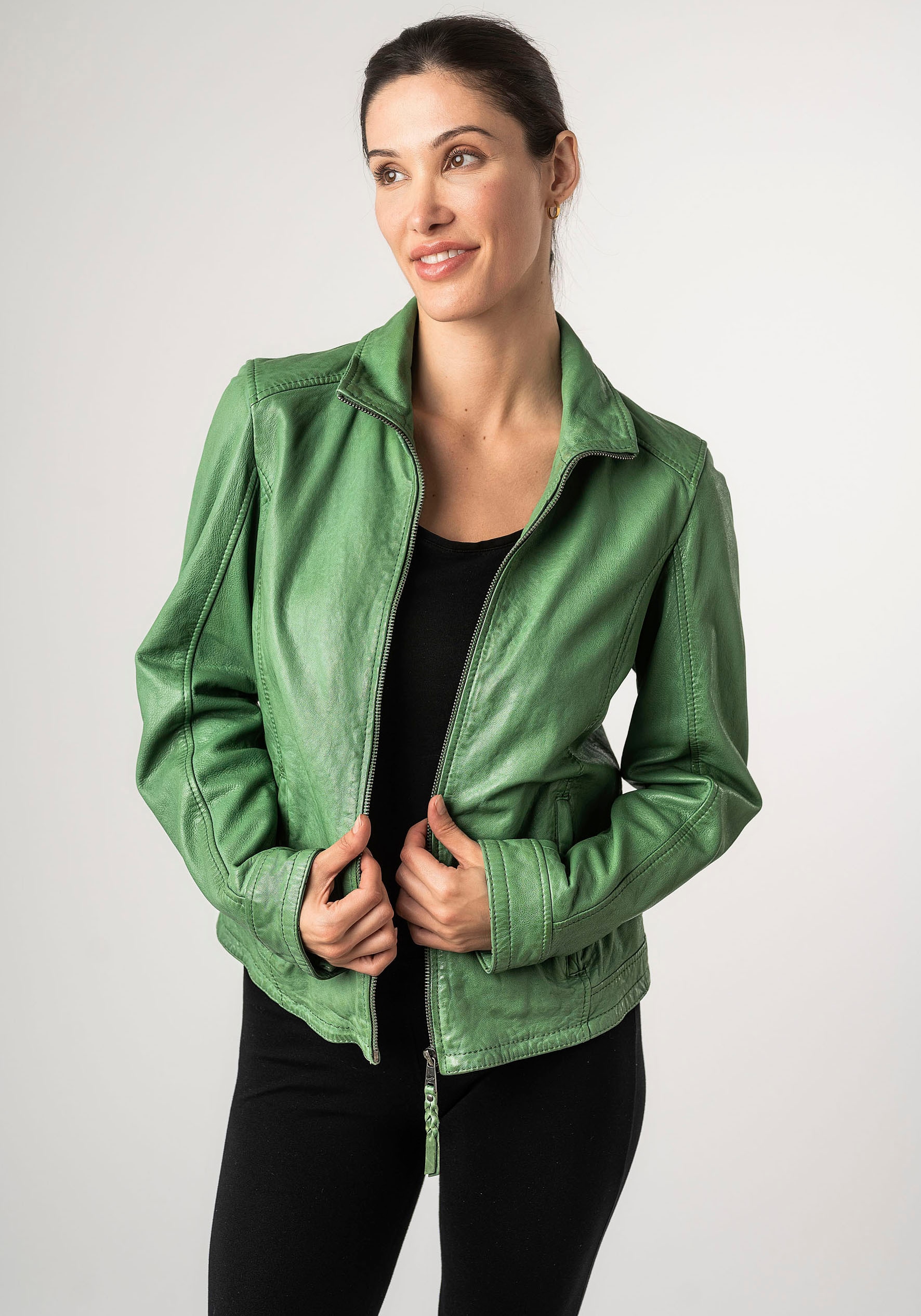 Mauritius Lederjacke »MWWalli«, mit Stehkragen