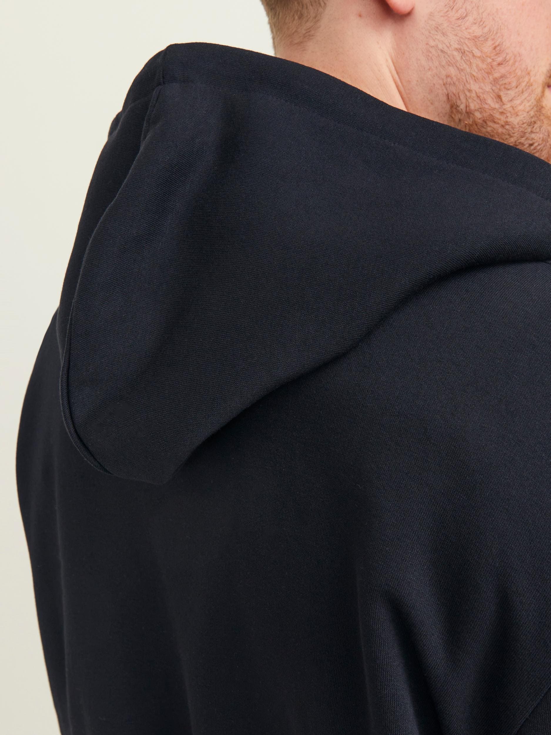 Jack & Jones PlusSize Kapuzensweatjacke »JJEBRADLEY mit Kapuze und weichem Innenmaterial«, unifarben, modisch, relaxed fit, Materialmix