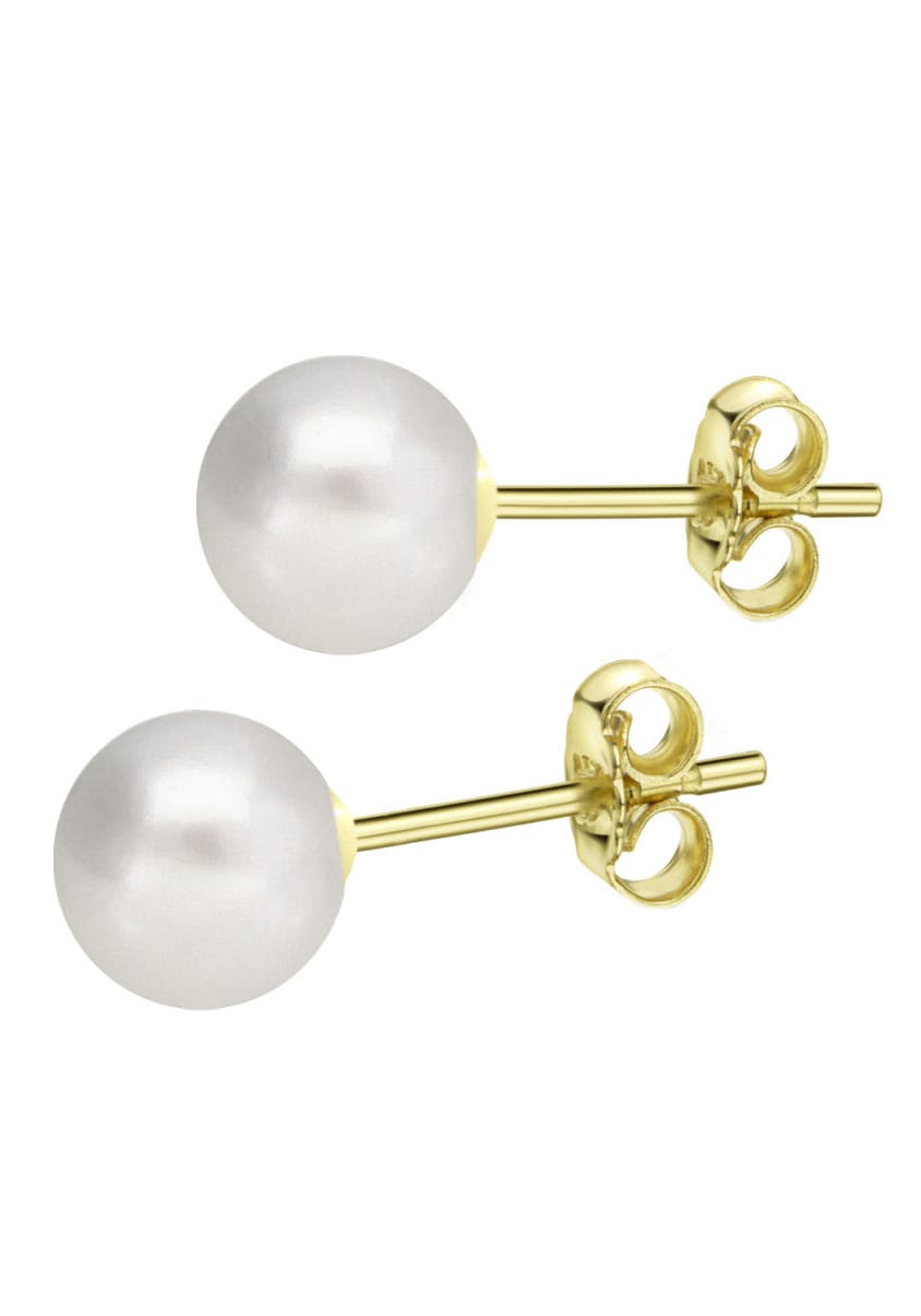 Firetti Perlenohrringe »Schmuck Geschenk Gold 333 Ohrschmuck Perle versch. Größen«, Made in Germany - mit Süßwasserzuchtperle