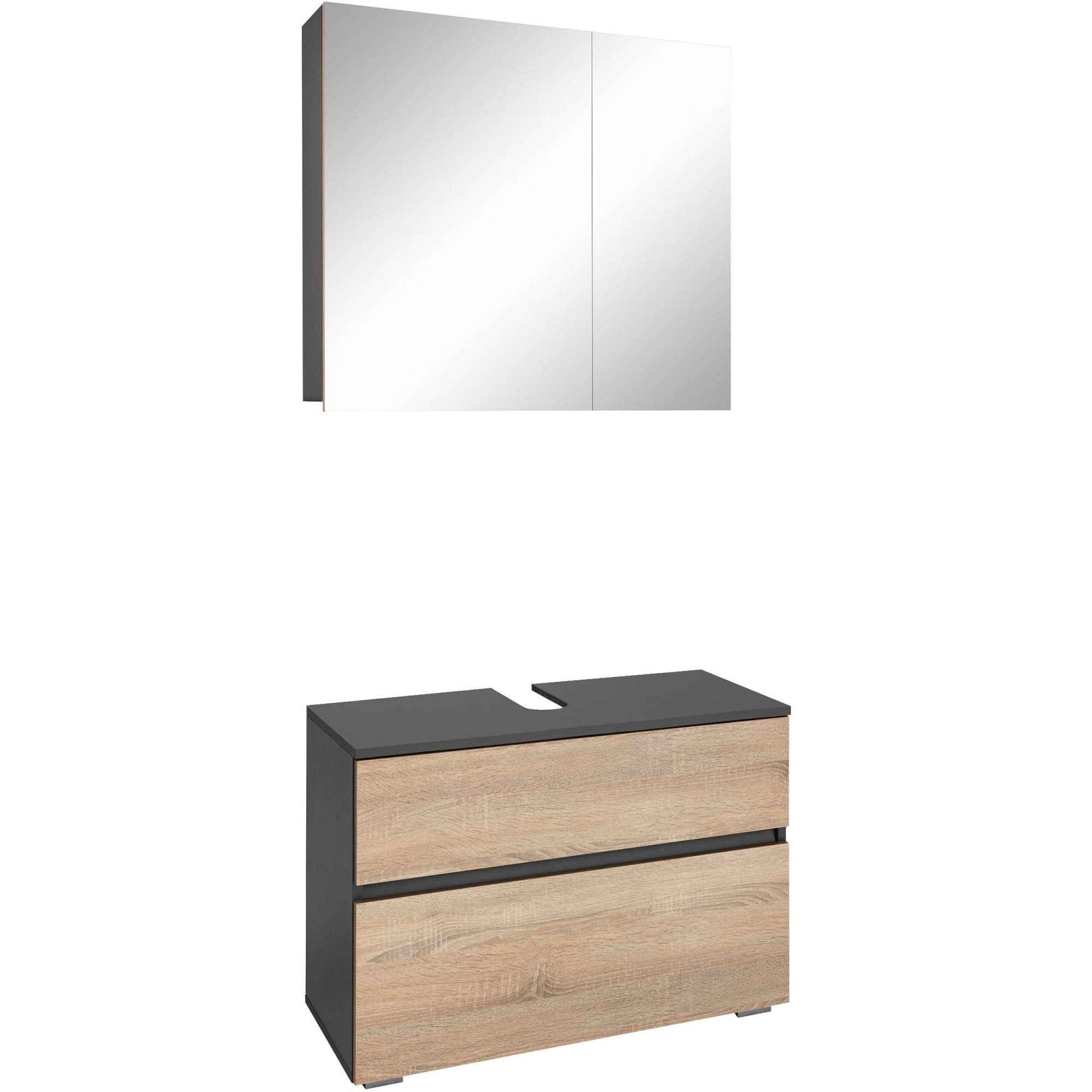 Home affaire Badmöbel-Set »Wisla«, (Set, 2 St.), Spiegelschrank, WBU mit Si günstig online kaufen