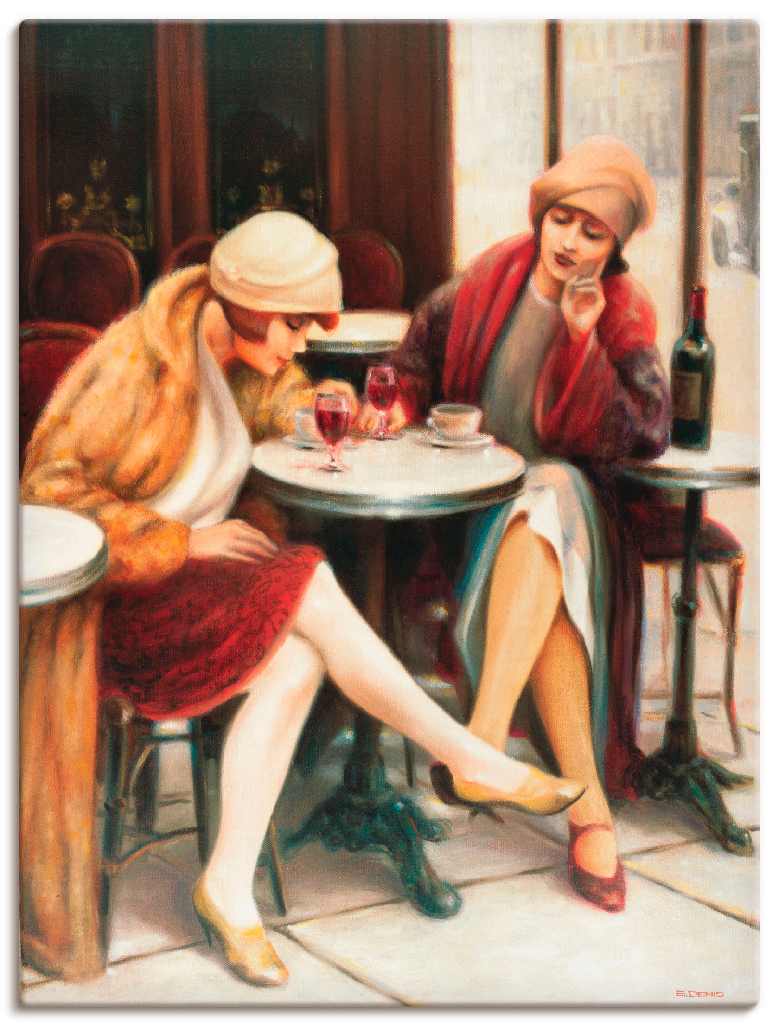 Artland Wandbild »Cafe II«, Frau, (1 St.), als Leinwandbild, Poster in vers günstig online kaufen