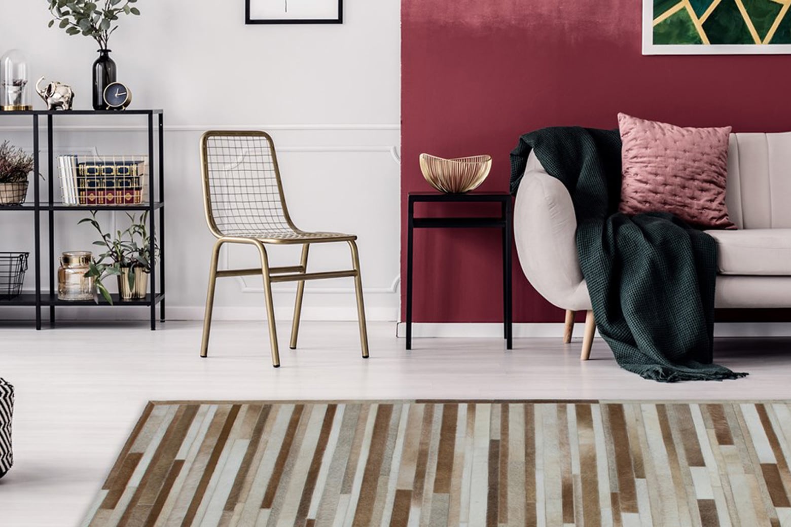calo-deluxe Fellteppich »Dakota 1120«, rechteckig, 8 mm Höhe, echtes Rinderfell, Wohnzimmer