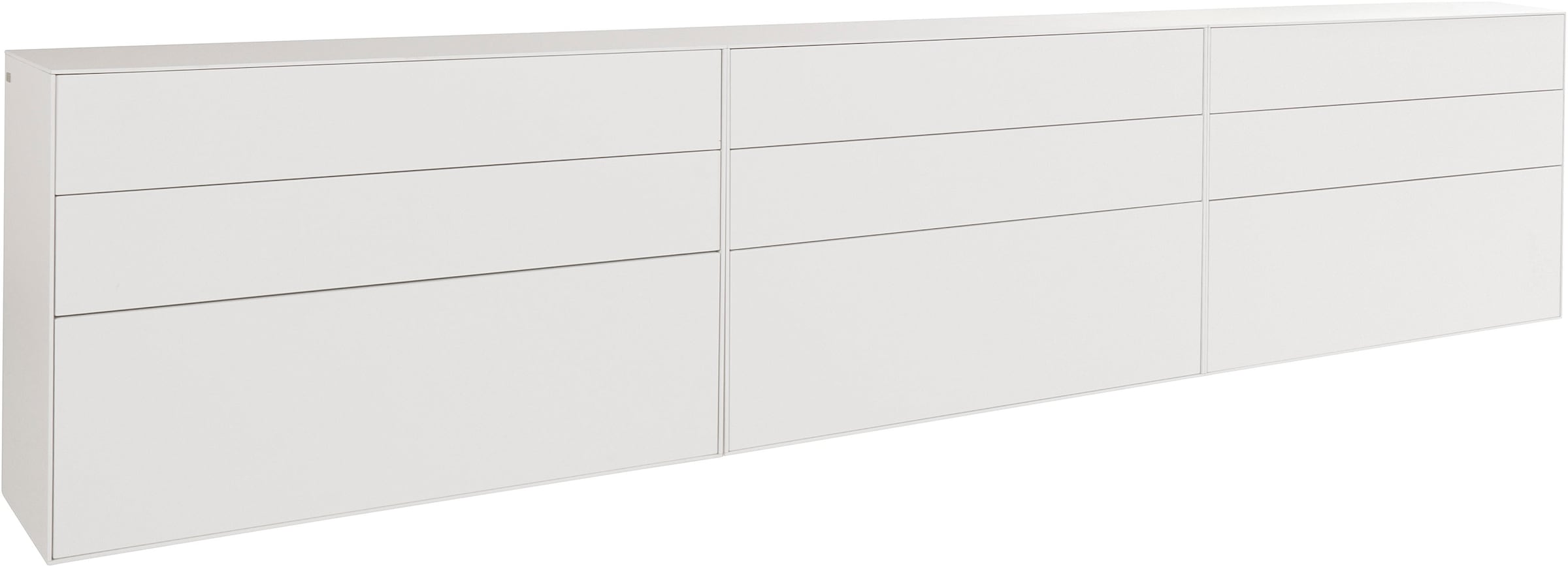 LeGer Home by Lena Gercke Sideboard »Essentials«, (3 St.), Breite: 335cm, MDF lackiert, Push-to-open-Funktion