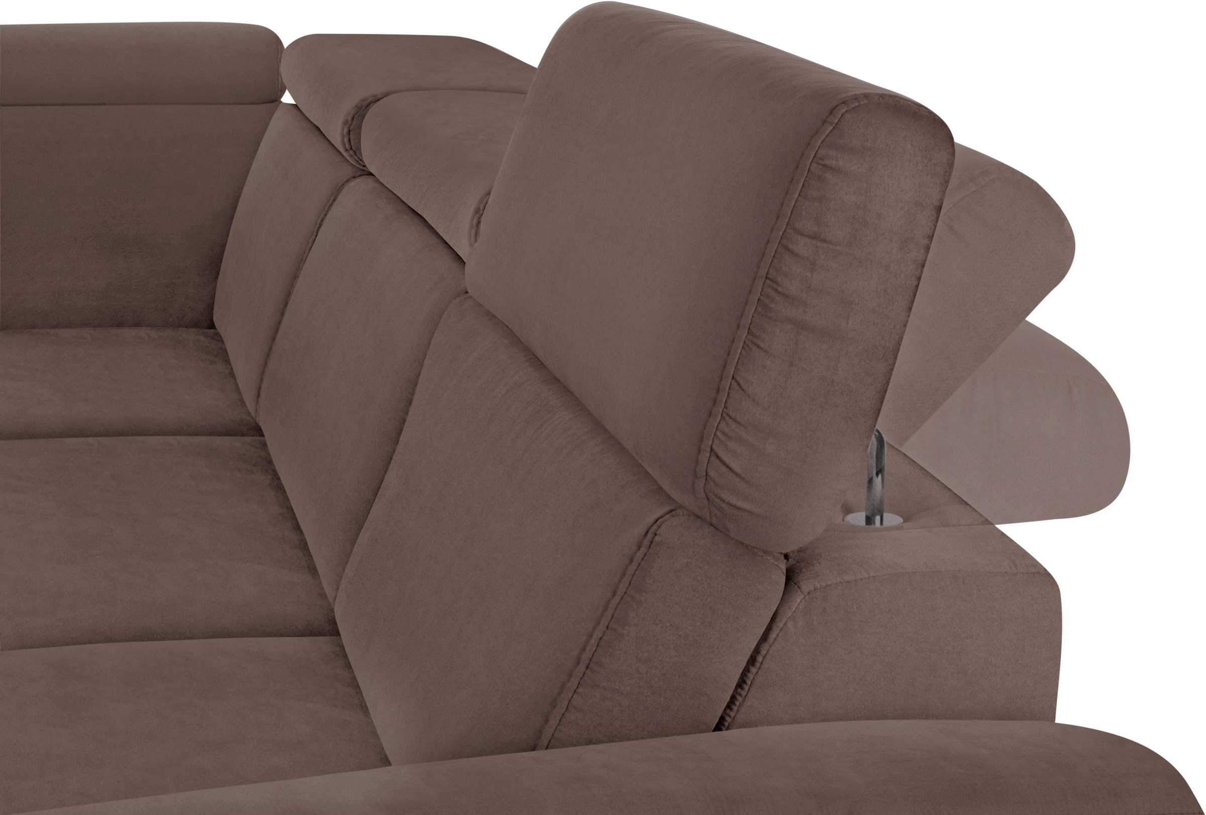 sit&more Ecksofa, inklusive Kopfteilverstellung, wahlweise mit Bettfunktion und Bettkasten