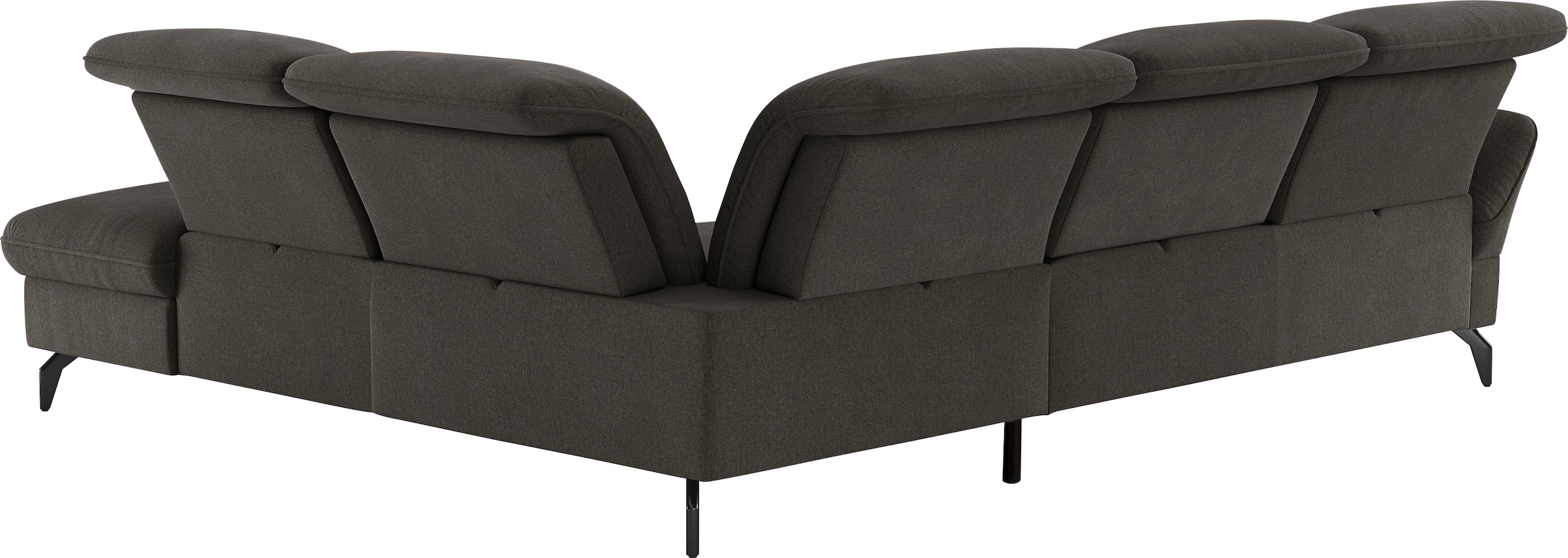 sit&more Ecksofa »Leandro L-Form«, Wahlweise mit Bett-, Kopfteil - und Armlehnfunktion, sowie Stauraum