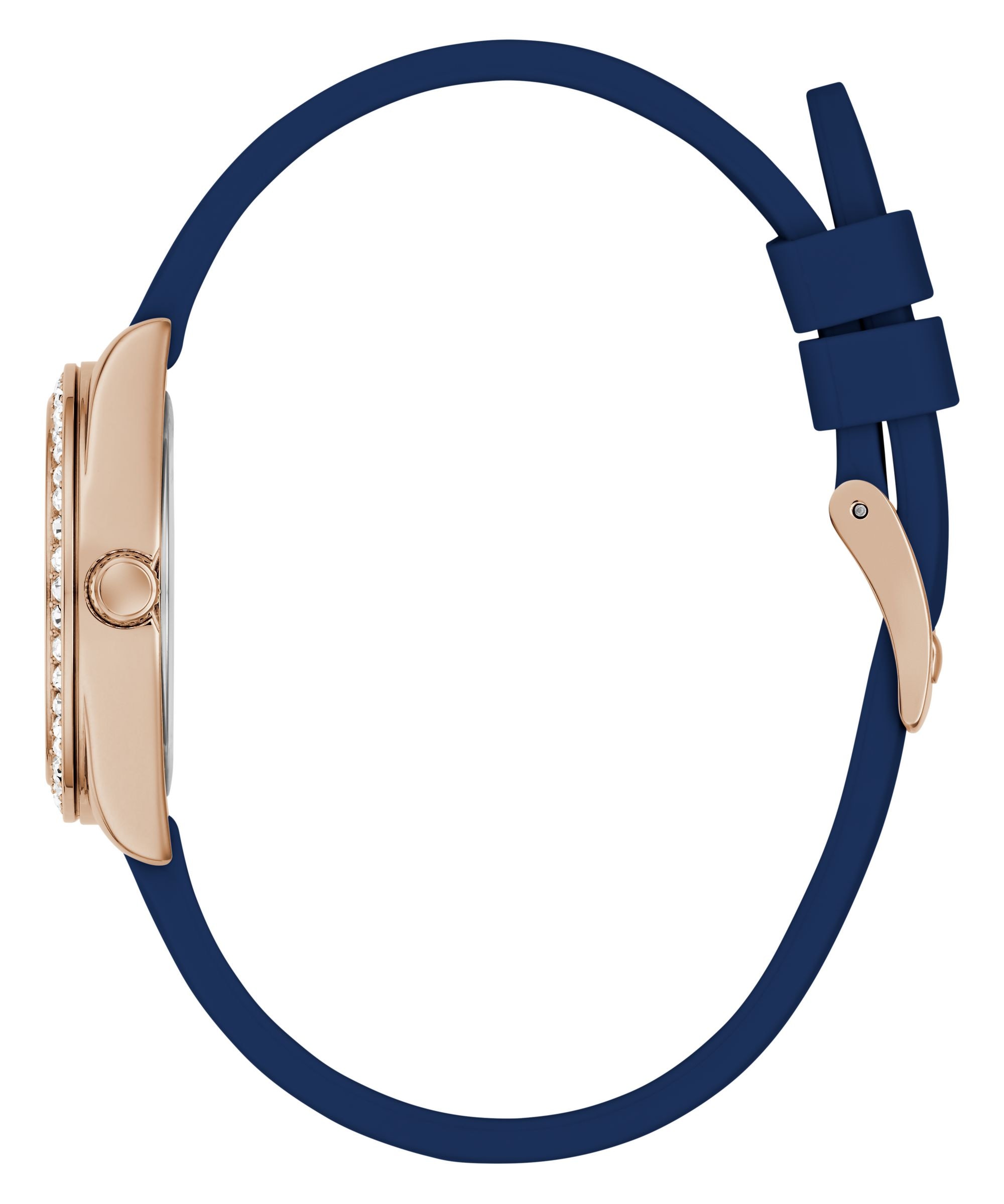 Guess Quarzuhr »MINI LUNA« Armbanduhr, Damenuhr, Silikonarmband, analog