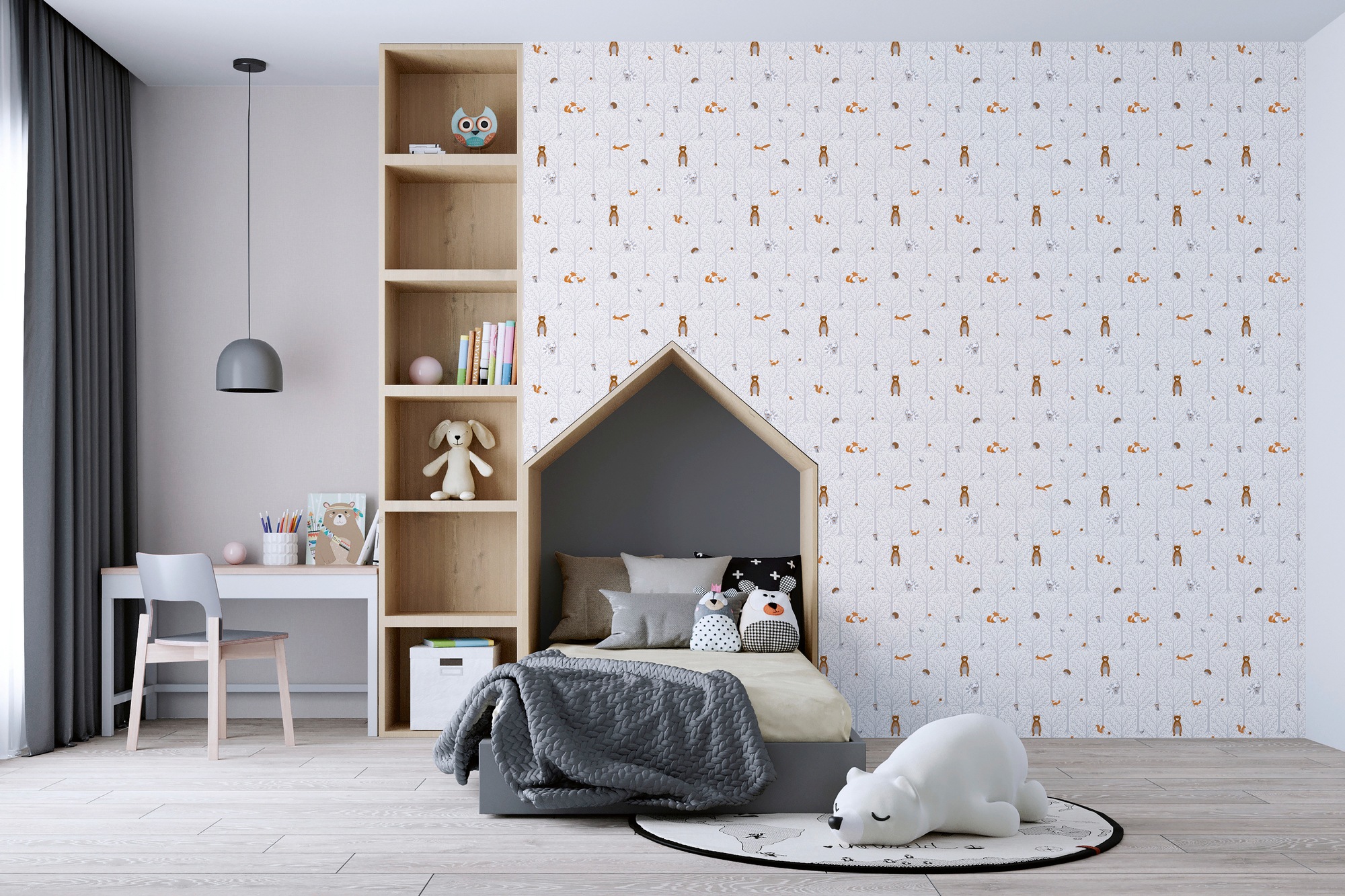 A.S. Création Vliestapete »Little Love«, Motiv-abstrakt-naturalistisch, Kindertapete Tapete Wald Tapeten Kinderzimmer Schlafzimmer Design Büro