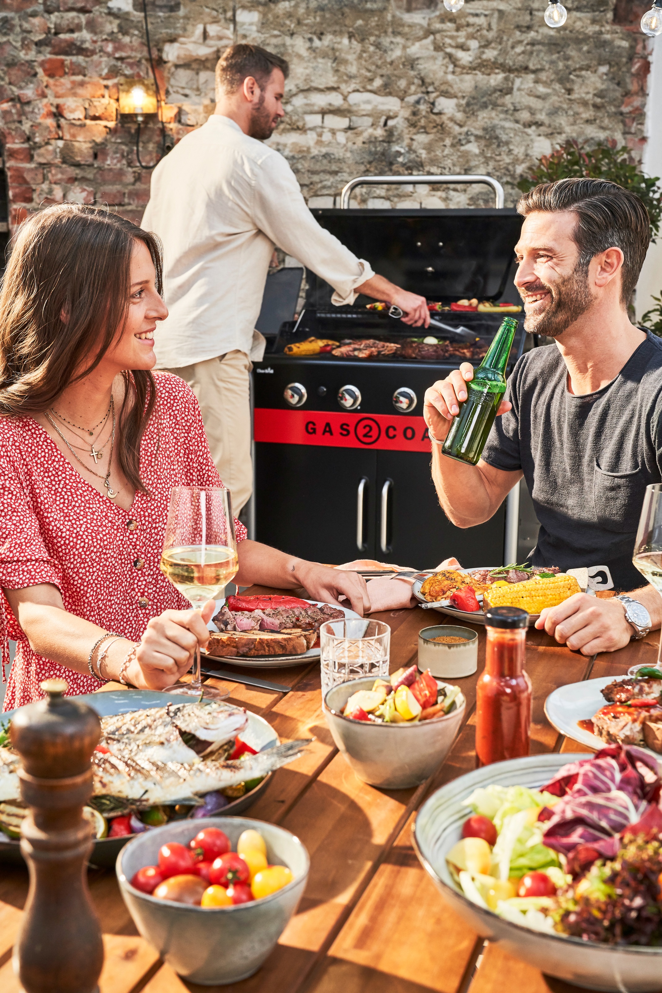 9. Bild von Char-Broil Kombigrill »Hybrid Gas2Coal 2.0 440«, 4-Brenner mit Seitenbrenner und Ablage
