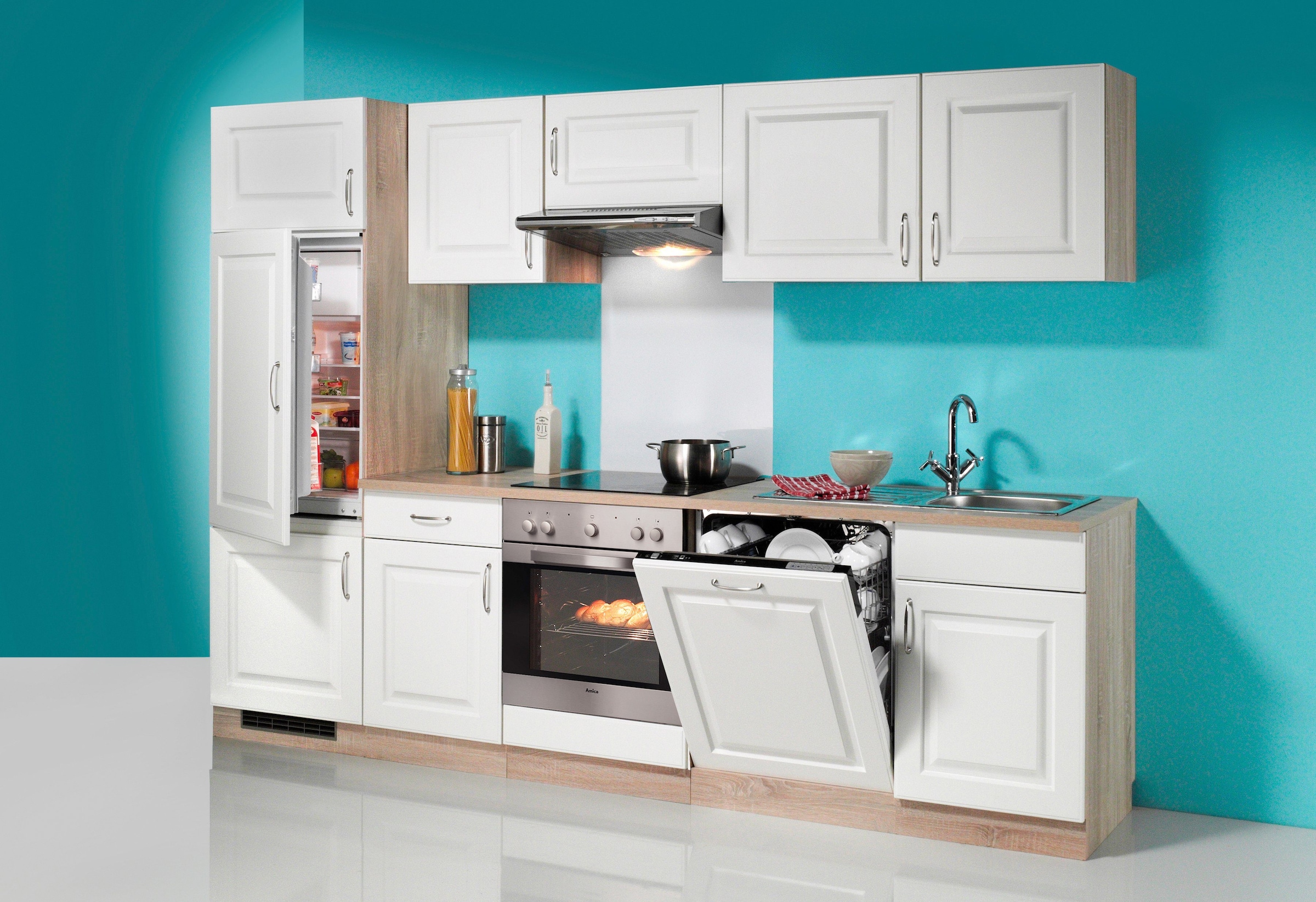 Küchenzeile mit 280 Geschirrspüler, wiho kaufen auf Raten cm Breite Küchen »Tilda«, E-Geräten, inkl.
