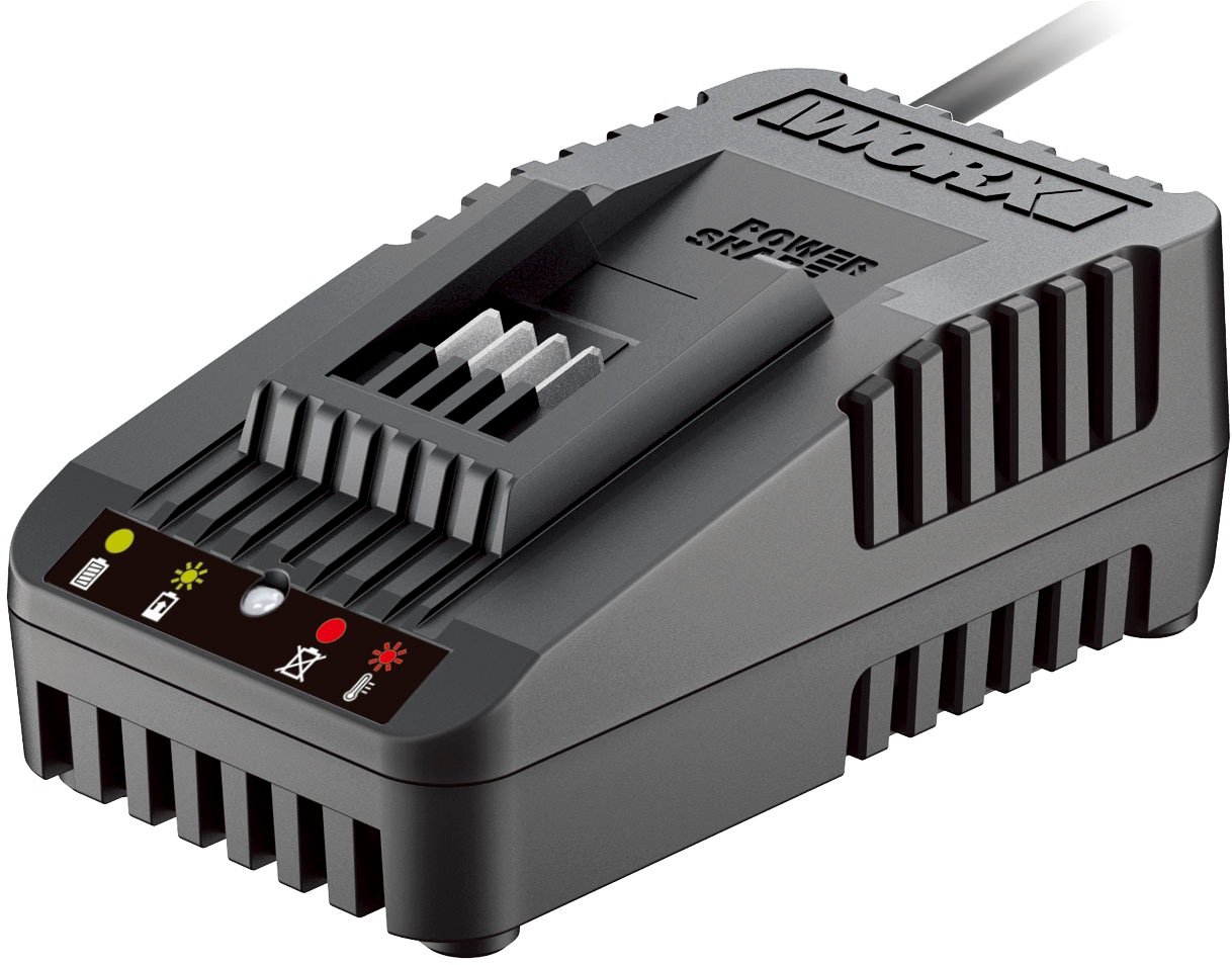 Worx Akku-Ladestation »WA3880«, 2000 mA, für WORX Powershare Akkus, Schnell-Ladegerät Universal für 20V Akkus