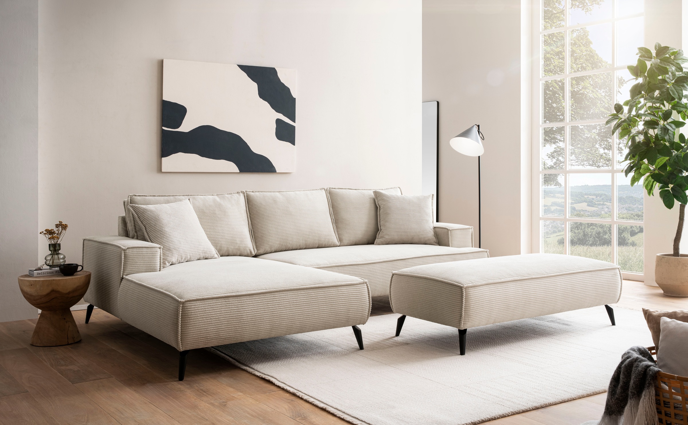 andas Ecksofa »TVINNU, L-Form in Cord, Sofa«, wahlweise Recamiere rechts/li günstig online kaufen
