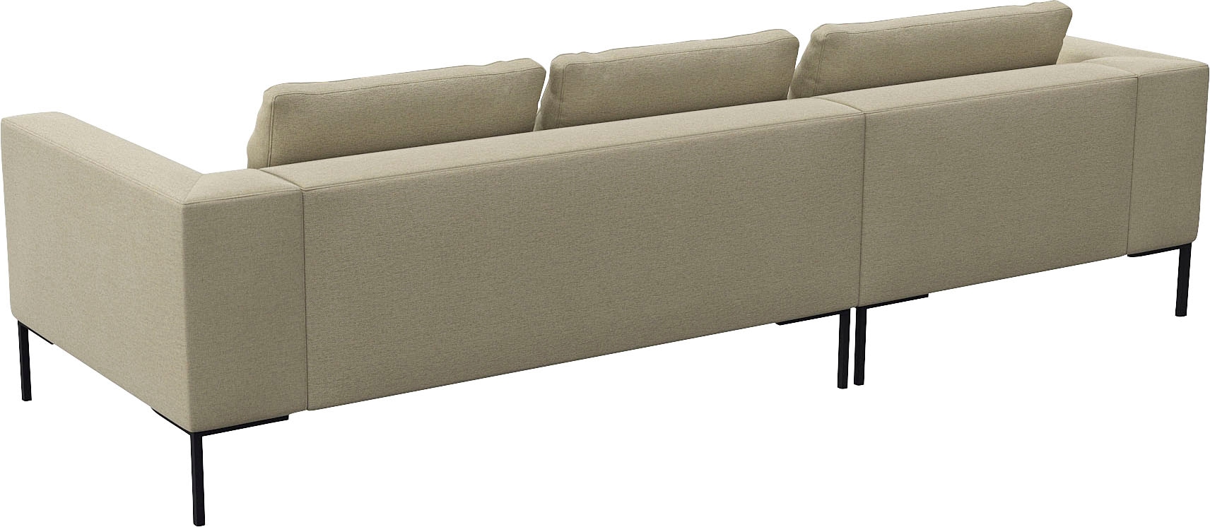 FLEXLUX Ecksofa »Loano, toller Sitzkomfort, L-Form«, modernes Sofa, frei im Raum stellbar, lose Kissen, Kaltschaum im Sitz