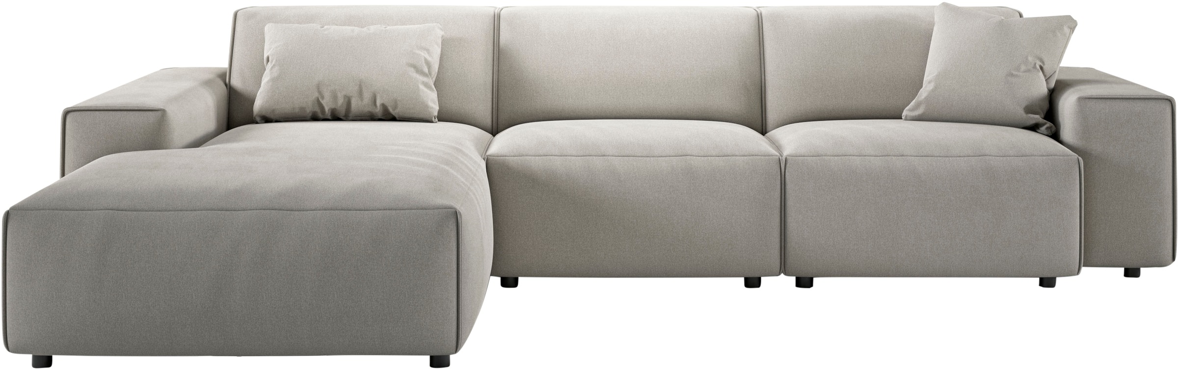 andas Ecksofa »Glimminge auch in Breitcord, Feincord, Bouclé + Easy care-Bezug«, L-Form, Breite 294, Zierkissen