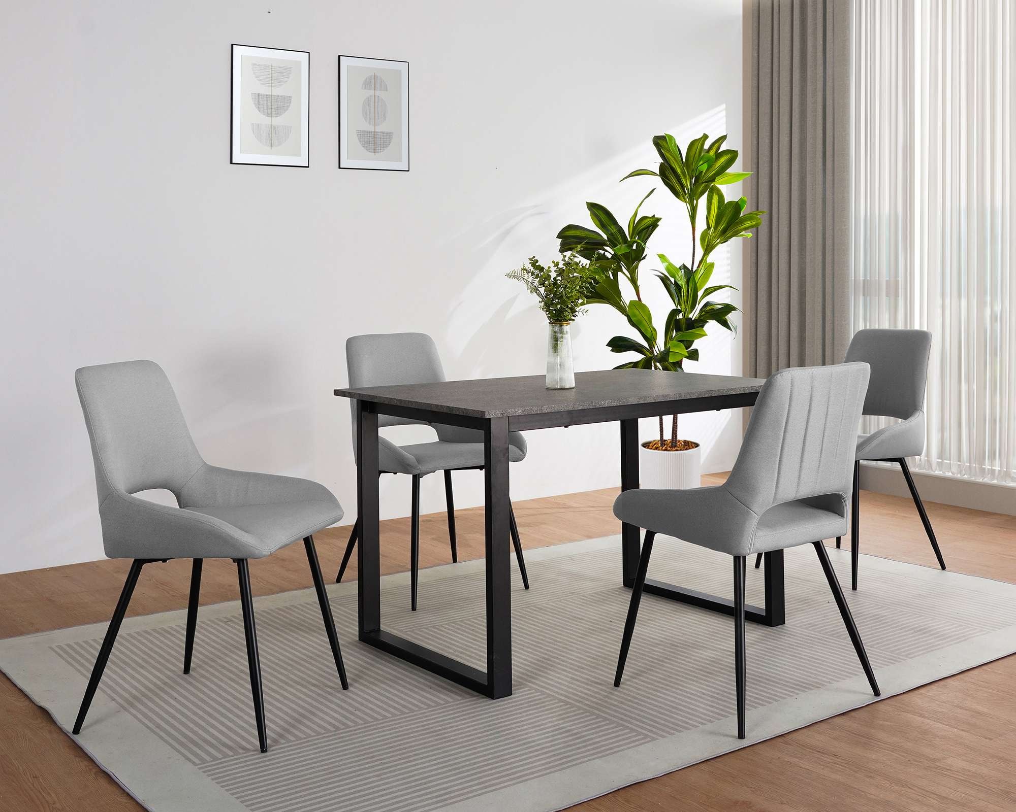 OTTO home Esstisch »Barcell« schwarzes Metallgestell, Plattenvarianten wähl günstig online kaufen