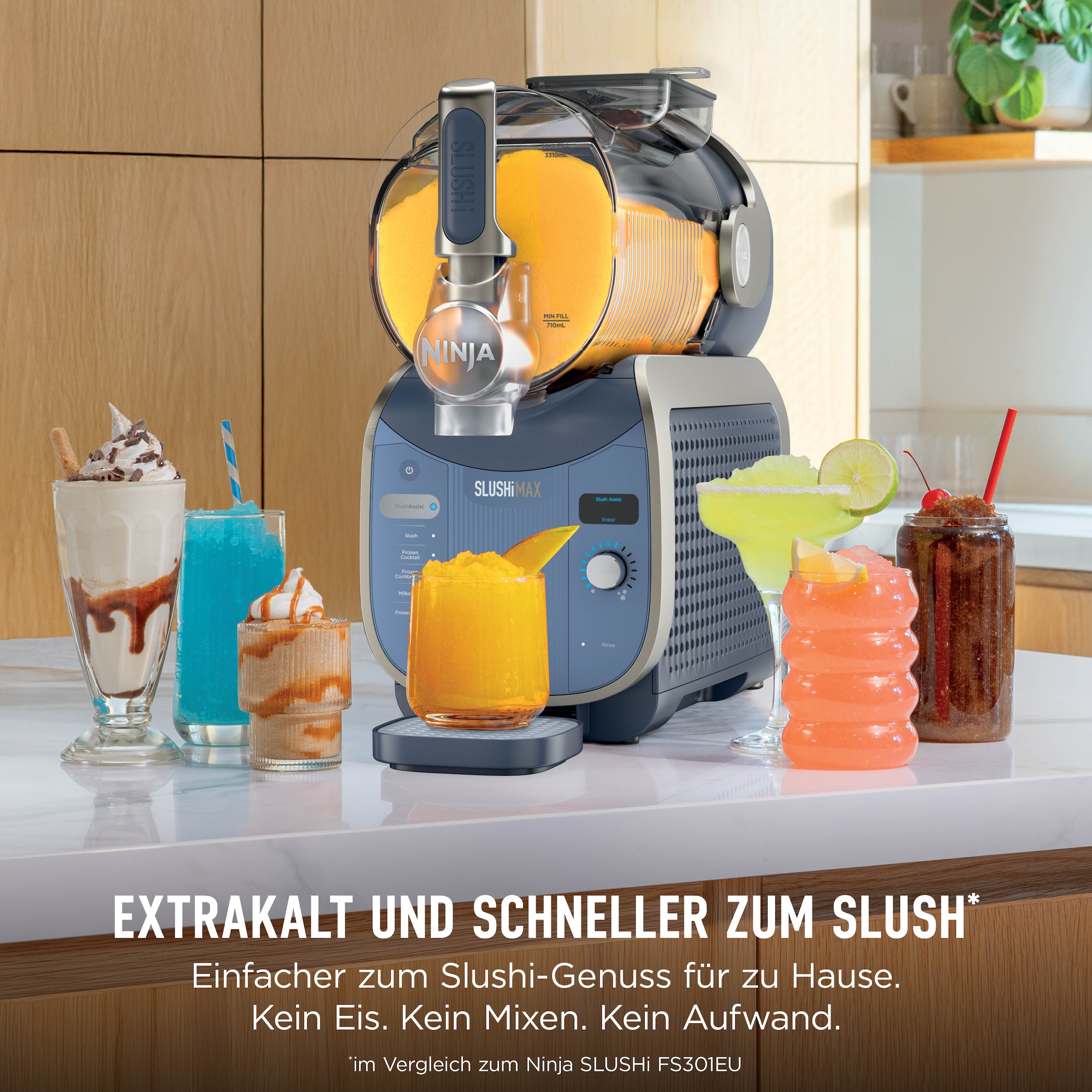 NINJA Slush-Eismaschine »SLUSHi MAX – Cyberspace FS605EUBL« 3,31 l 440 W für gefrorene Getränke, SlushAssist-Technologie