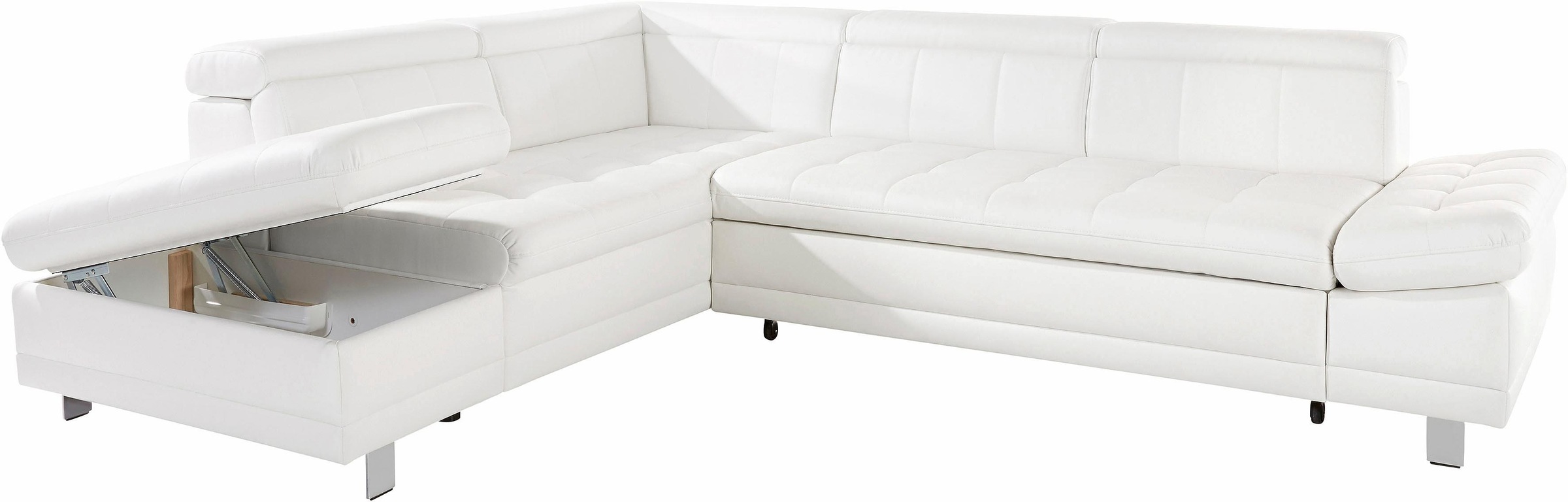 sit&more Ecksofa »Limit L-Form«, wahlweise mit Bettfunktion und Bettkasten