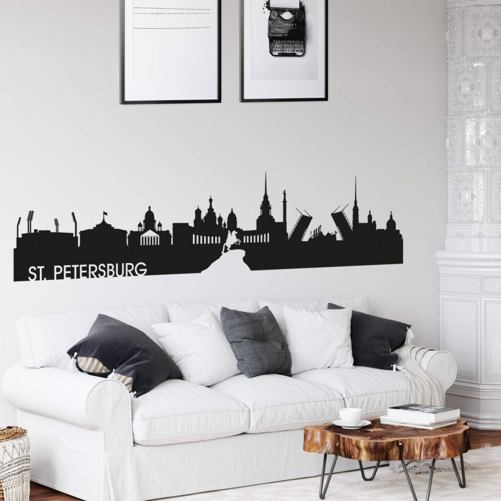 Wall-Art Wandtattoo »XXL Skyline St. Petersburg 120cm«, (1 St.)