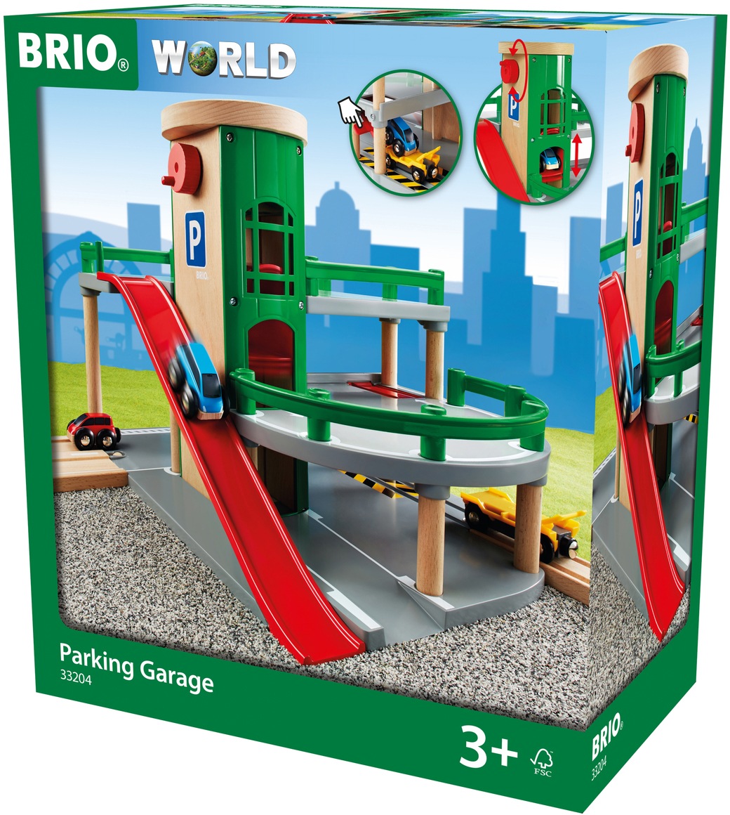 BRIO® Spiel-Parkhaus »BRIO® WORLD, Parkhaus, Straßen & Schienen«, FSC® - schützt Wald - weltweit