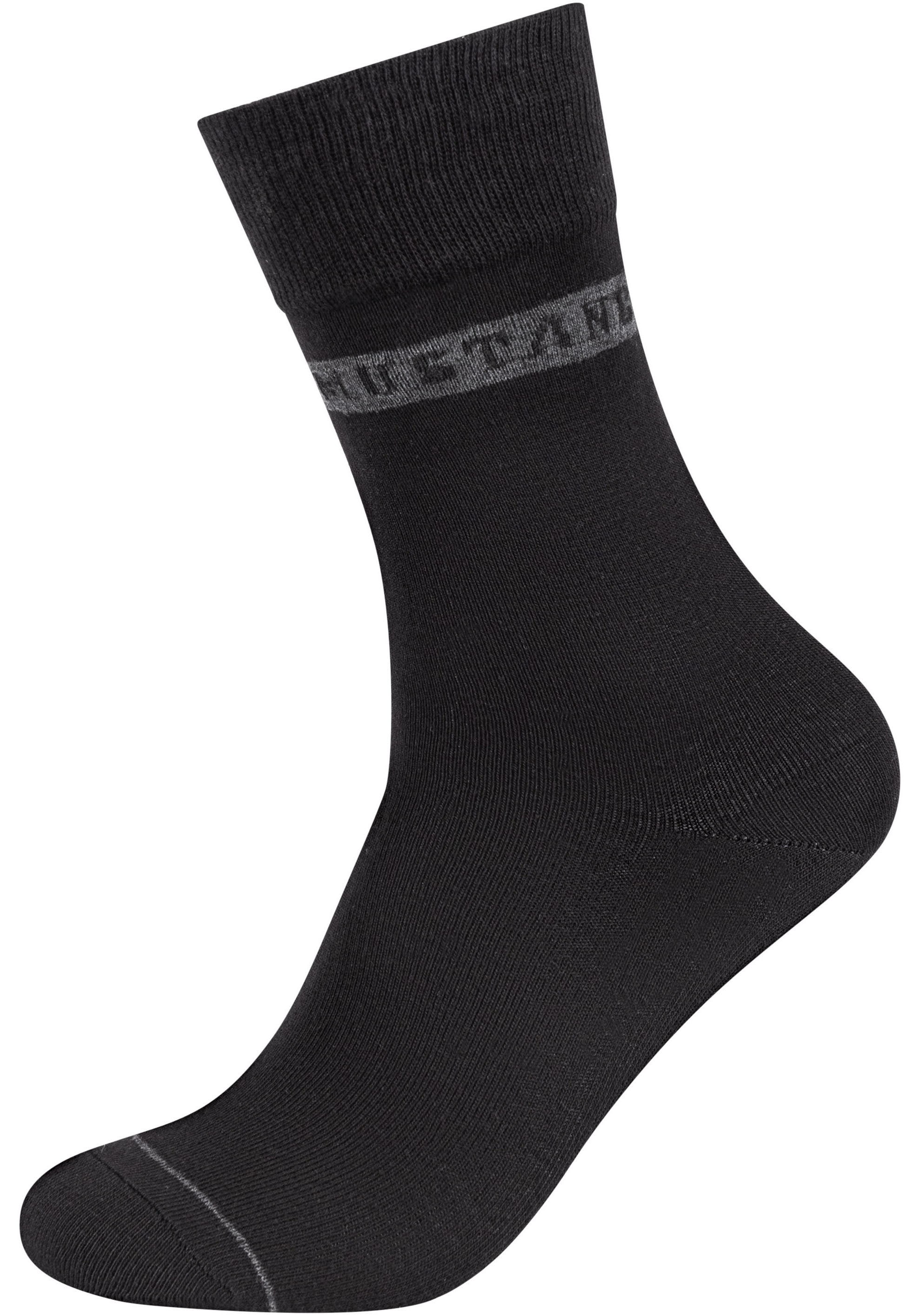 MUSTANG Socken »casual«, (6 Paar), weicher und elastischer Komfortbund