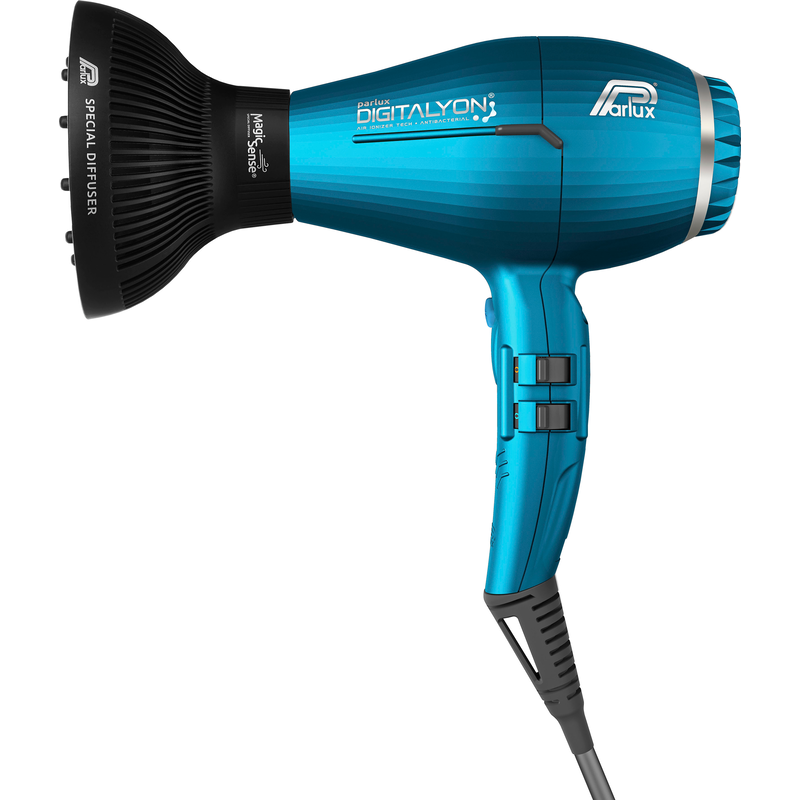 PARLUX Ionic-Haartrockner »Digitalyon Magic Sense« 2.400 W 3 Aufsätze mit Volumendiffusor blau Ecofriendly - alle verwendeten Bauteile sind...