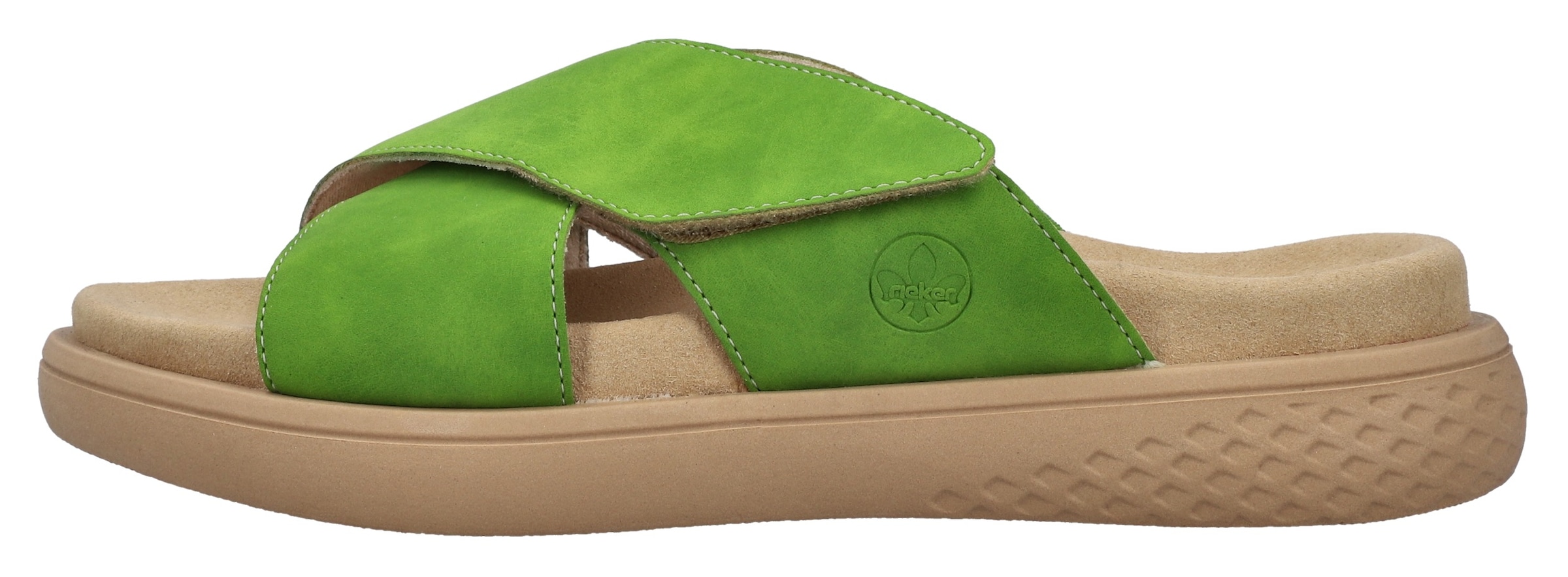 Rieker Pantolette, Sommerschuh, Strandschuh, Hausschuh, Schlappen mit bequemem Fußbett