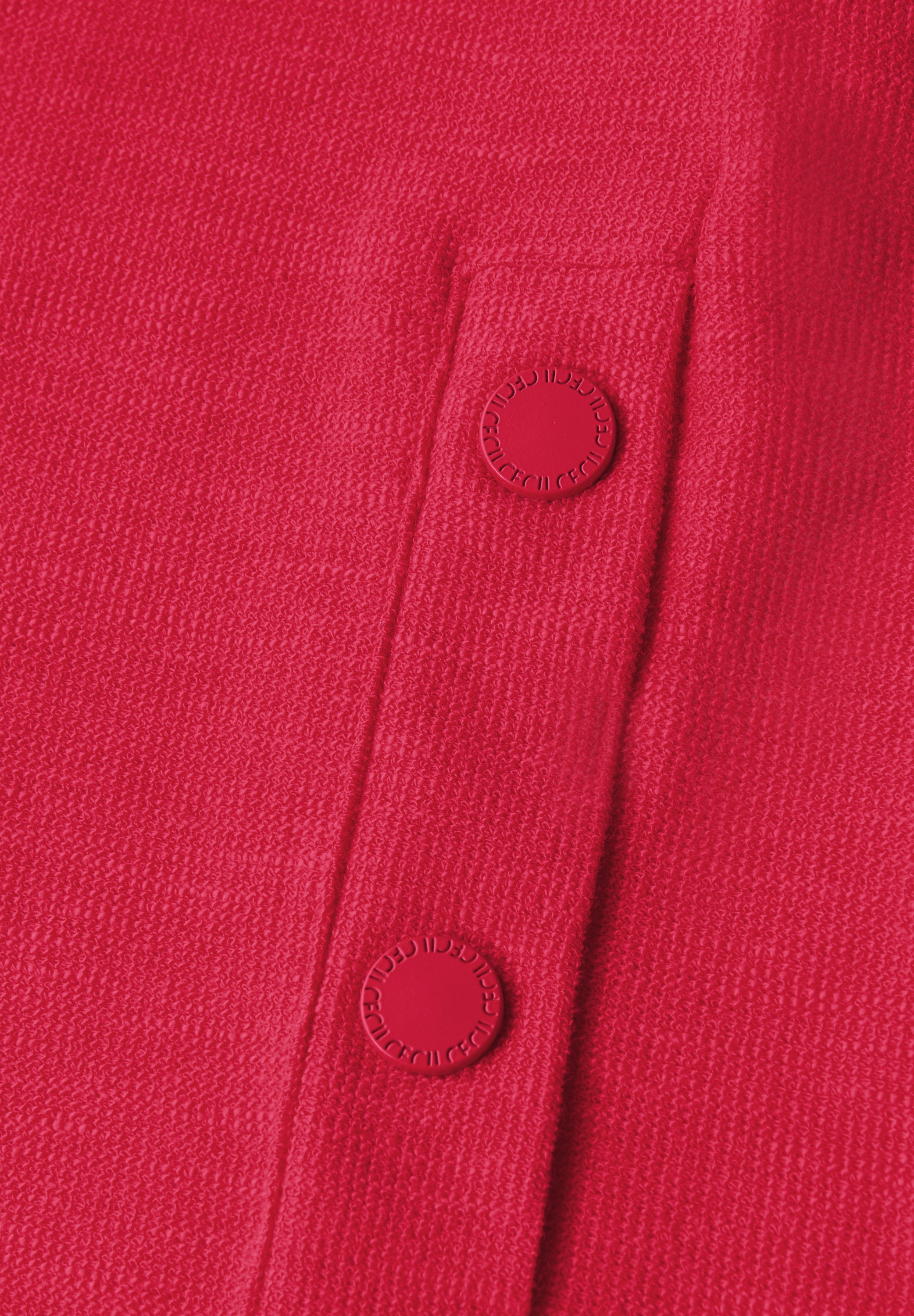 Cecil Rundhalsshirt, mit seitlichen Knopfdetails