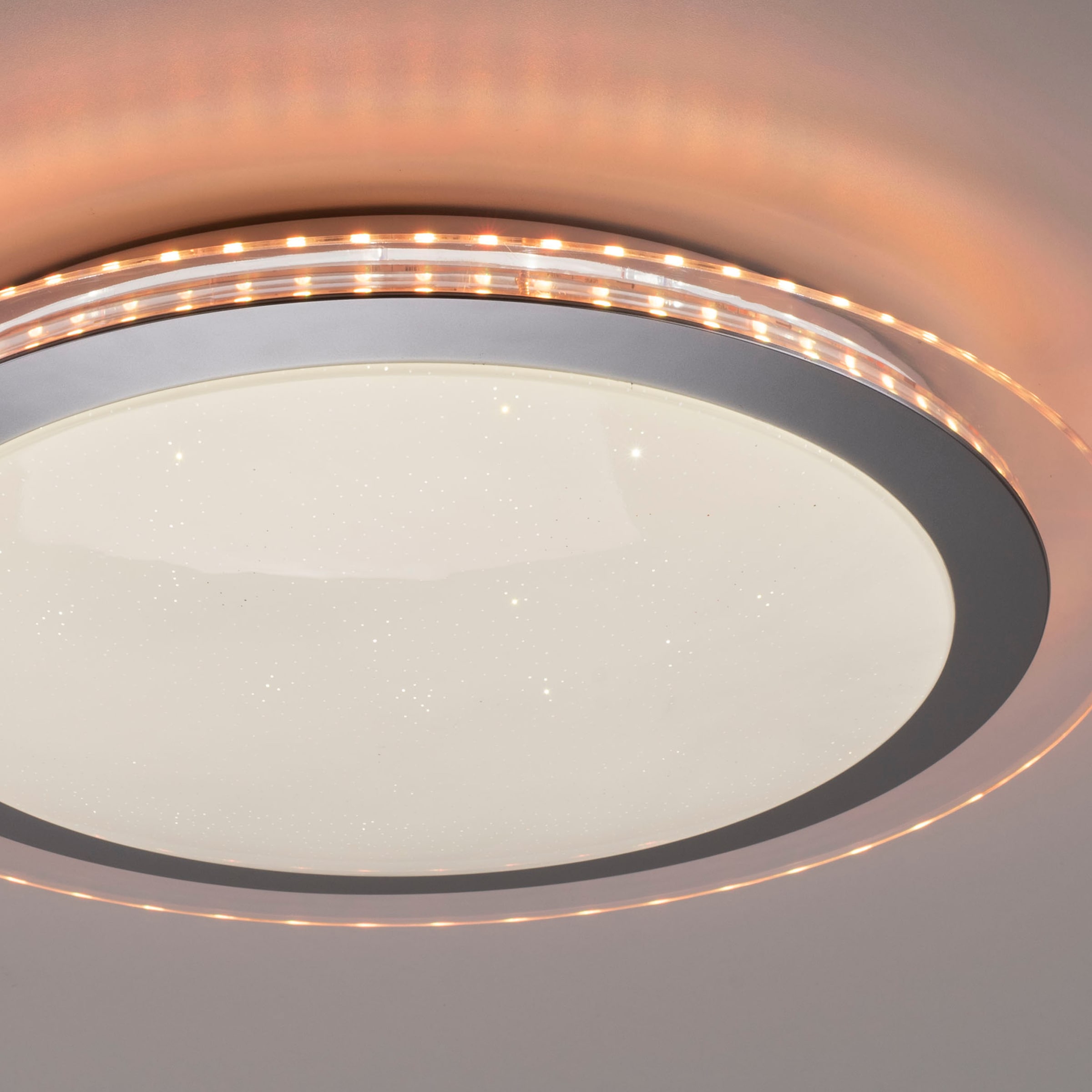 JUST LIGHT Deckenleuchte »CYBA«, 2 flammig, Leuchtmittel LED-Board-LED-Board | LED fest integriert-LED fest integriert, LED, CCT - über Fernbedienung, RGB-Rainbow, dimmbar, Infrarot inkl.