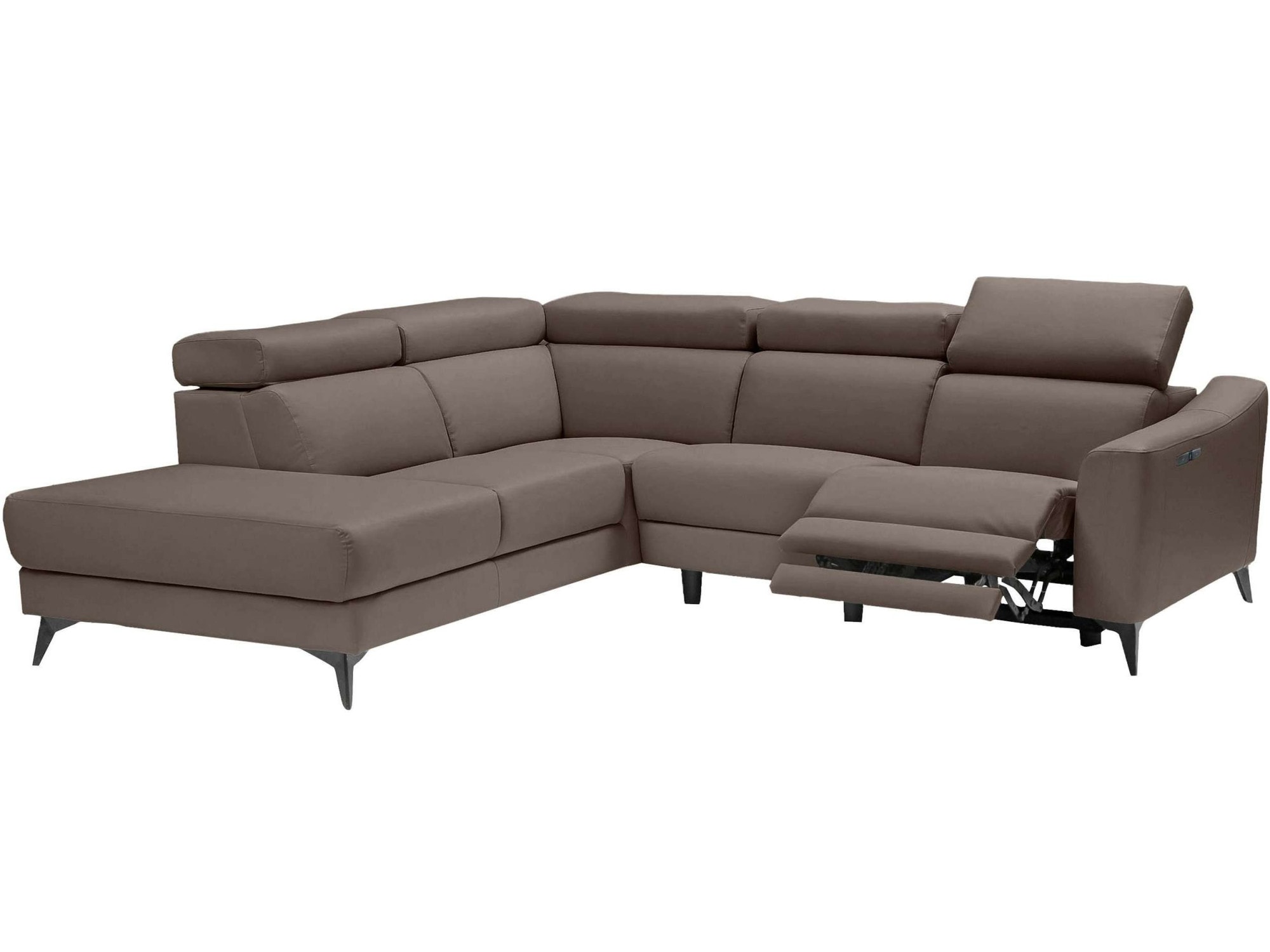 Places of Style Ecksofa »Valerio«, mit 1 elektrischer Relaxfunktion und USB-Anschluß