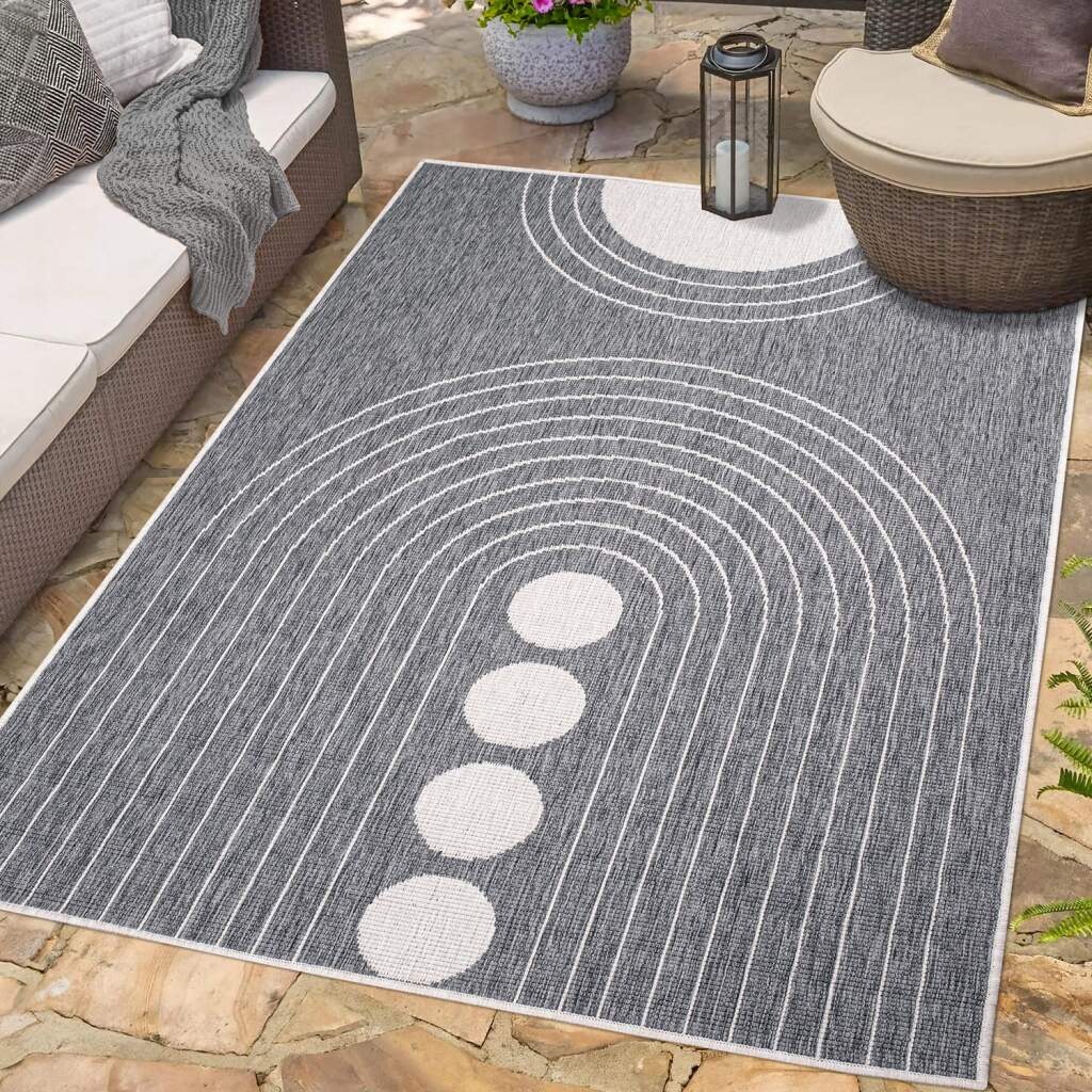 Carpet City Outdoorteppich »DUO RUG 5739«, rechteckig, Wendeteppich Wetterfest In- & Outdoor, Balkon, Terrasse, Wohnzimmer