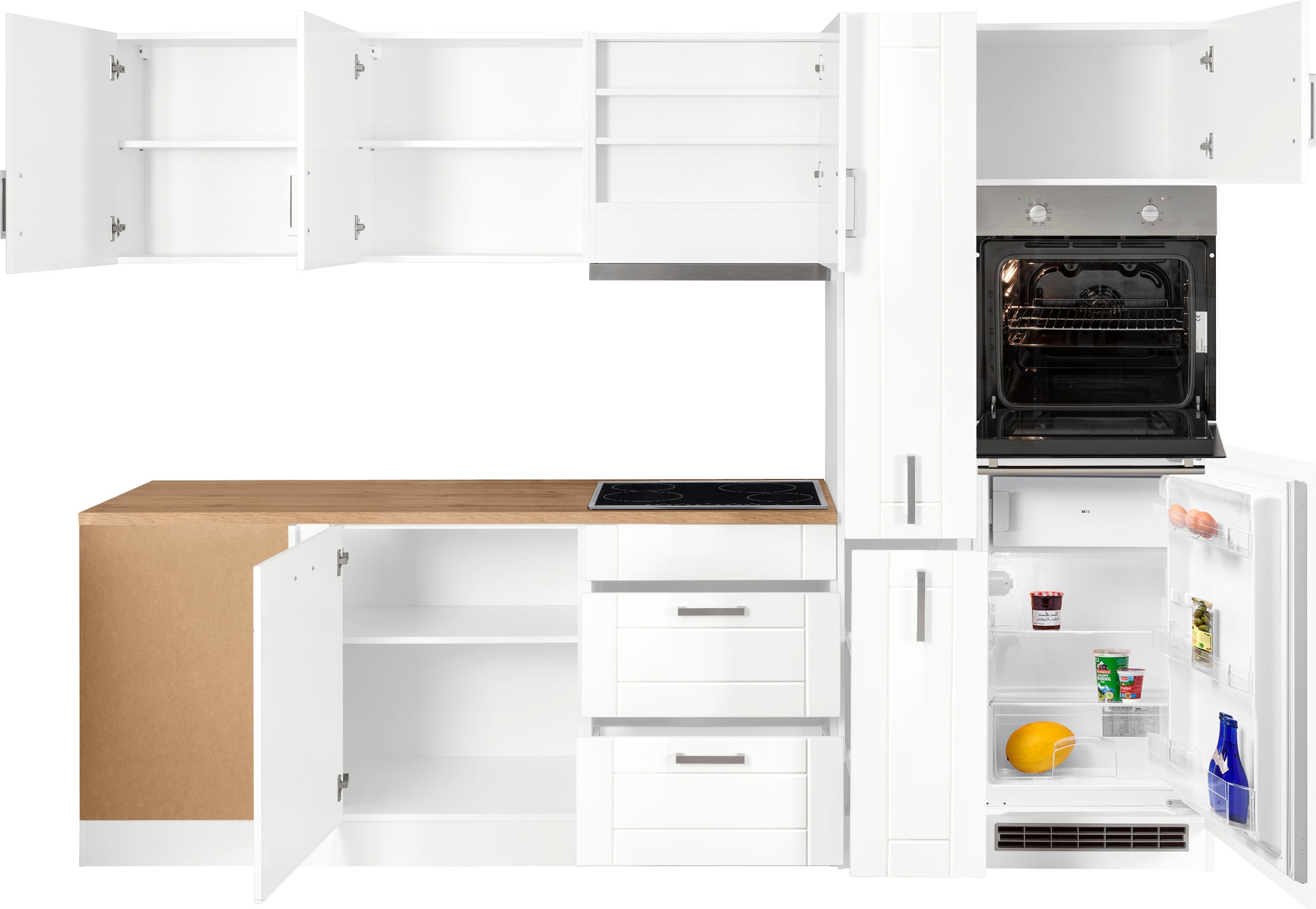 KOCHSTATION Winkelküche »KS-Tinnum«, mit E-Geräten, Stellbreite 240/270 cm