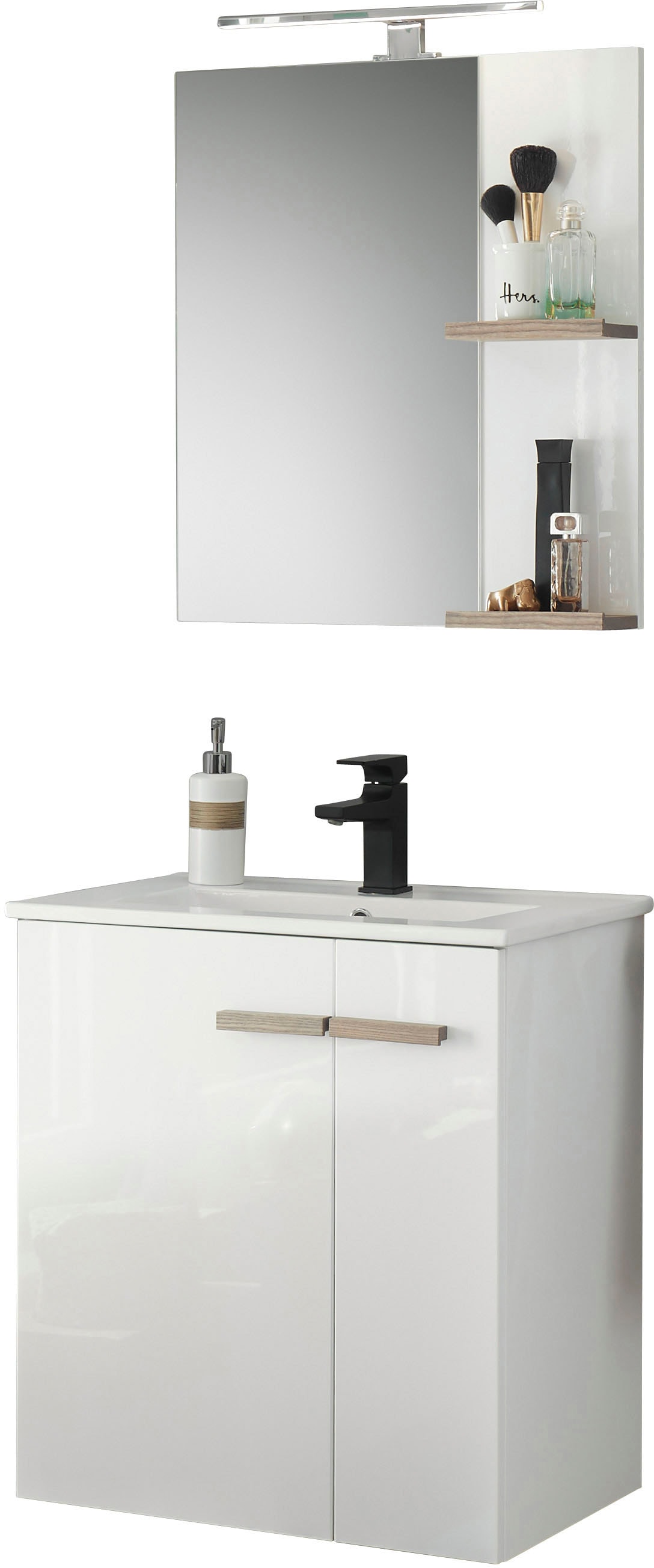 PLACES OF STYLE Badmöbel-Set »SOLiD, Badmöbel-Set, Bad im modernen Design, günstig online kaufen